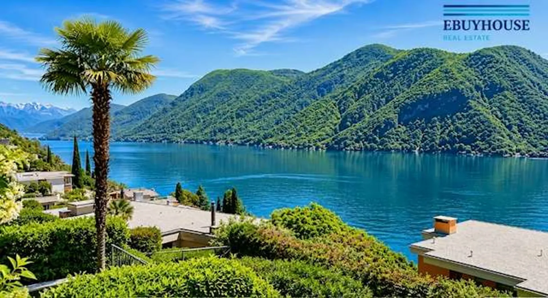 Villetta a schiera vista lago con giardino privato
