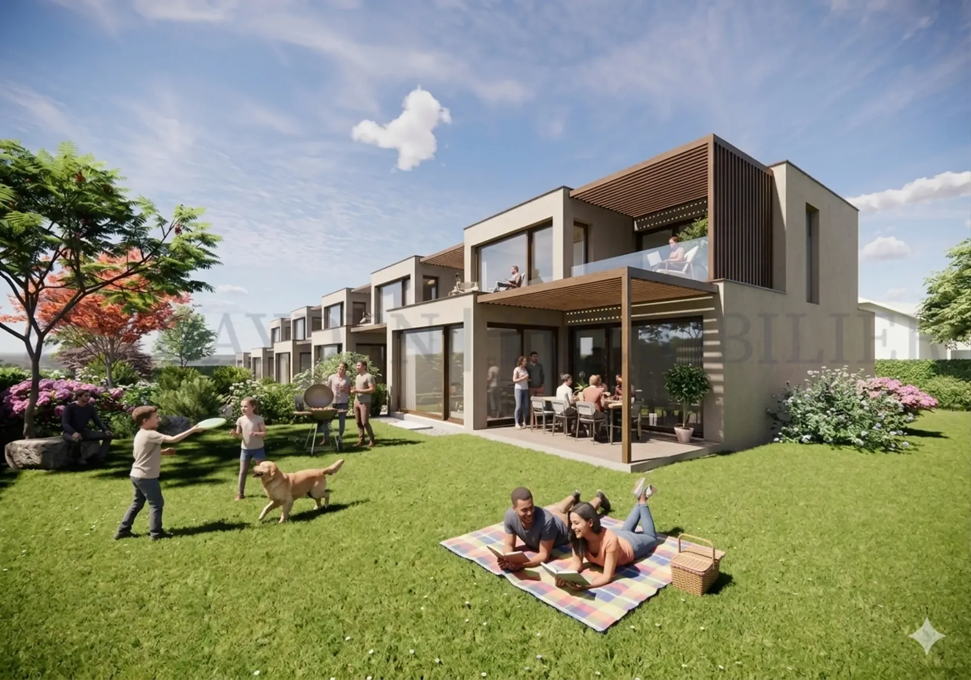 Villa A : Villa neuve contemporaine en pignon