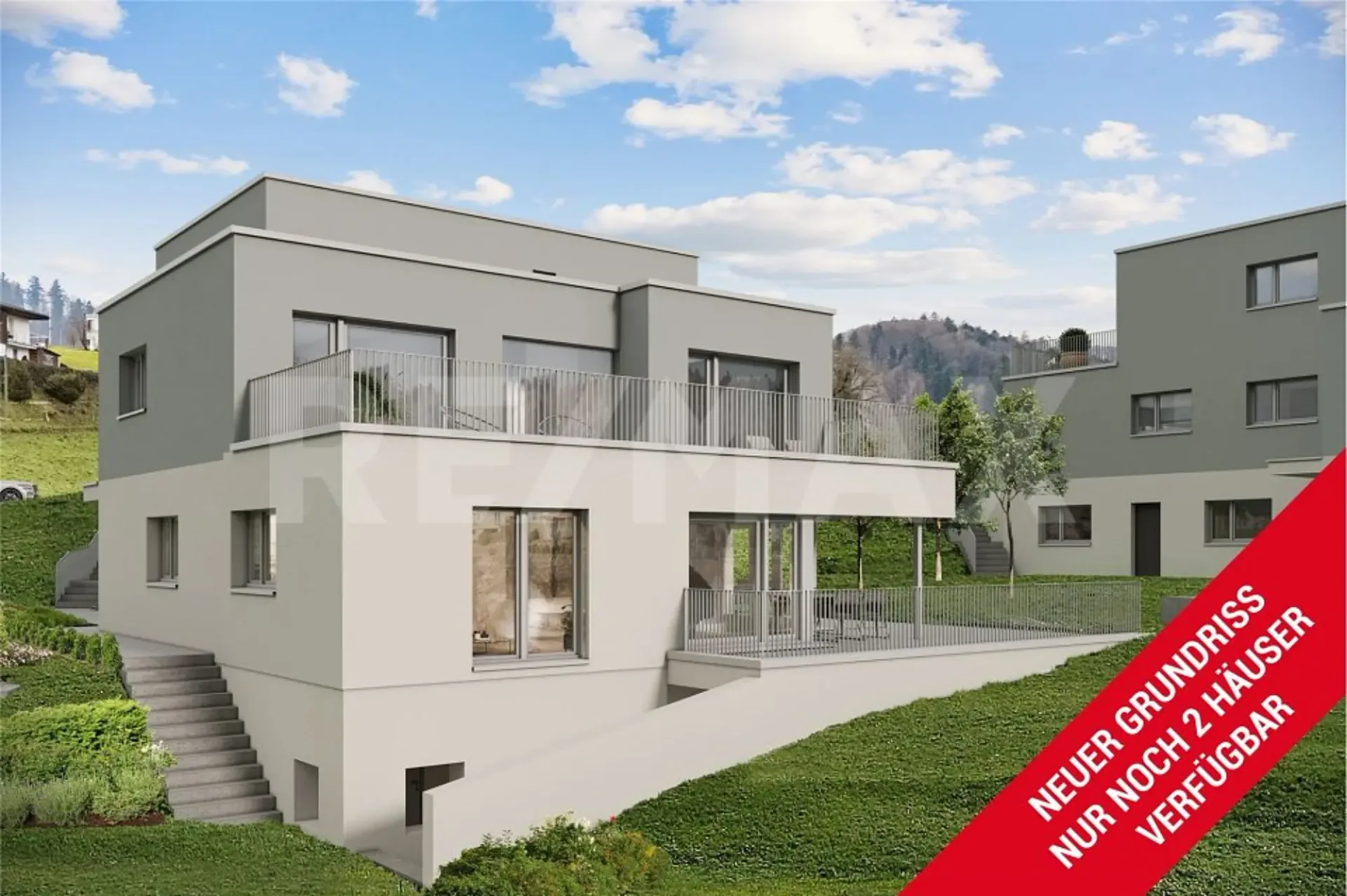 Hochwertige Einfamilienhäuser: mit Weitblick ins Grüne, Terrasse und nachhaltiger Bauweise