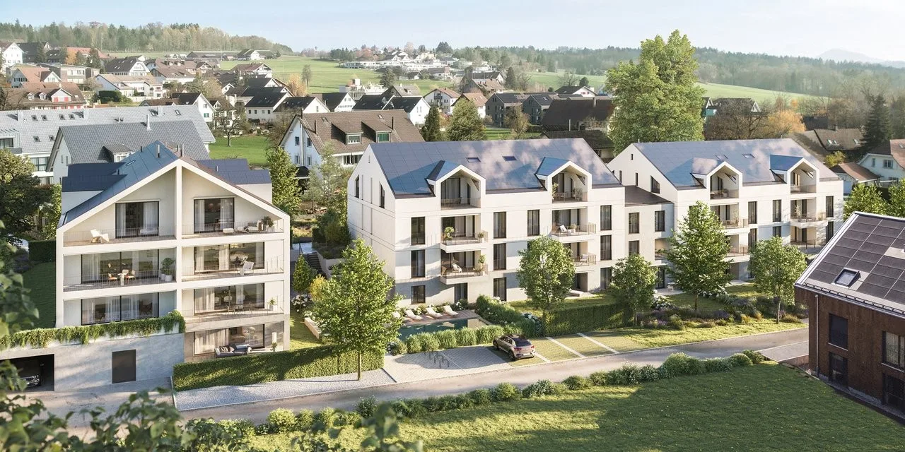 1. Vermietung - Luxuriöse 4.5-Zimmer-Neubauwohnung mit 195 m2 Garten