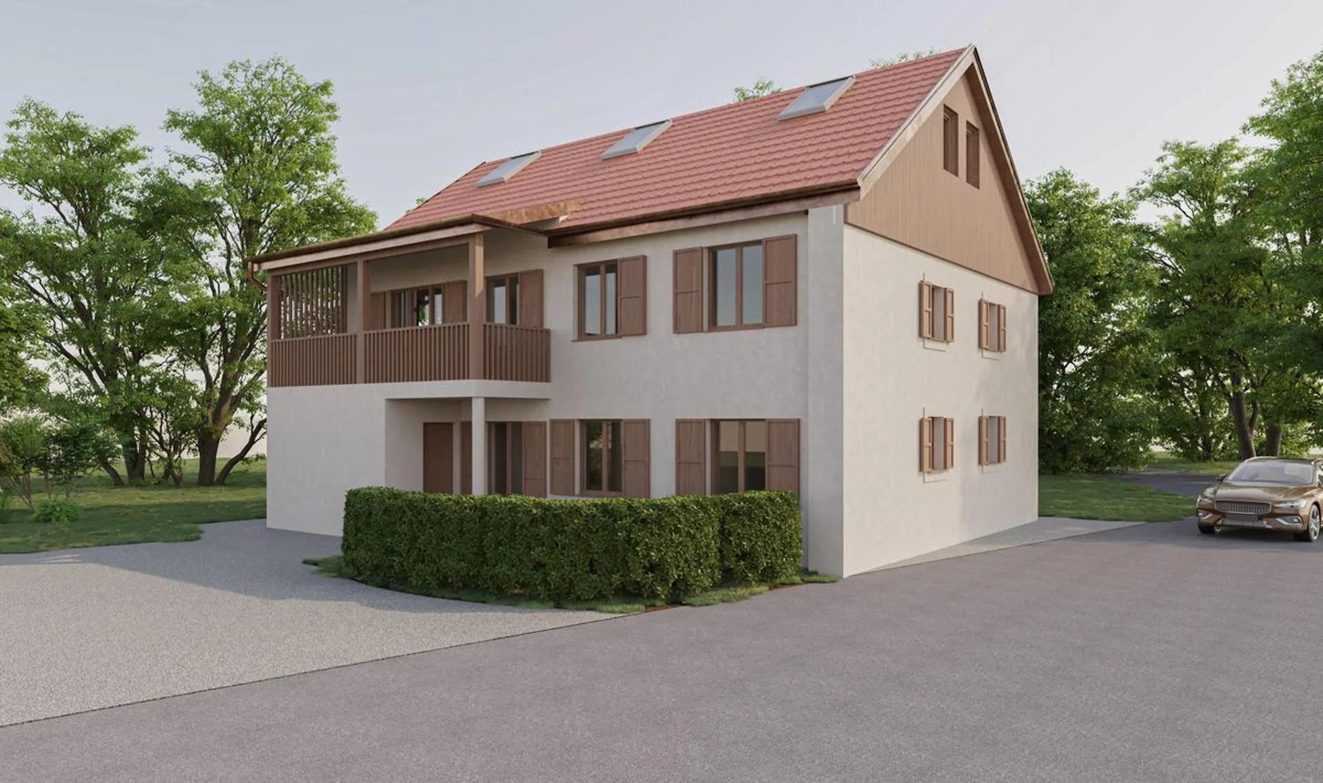 Appartement 4 pièces avec grand jardin à la campagne