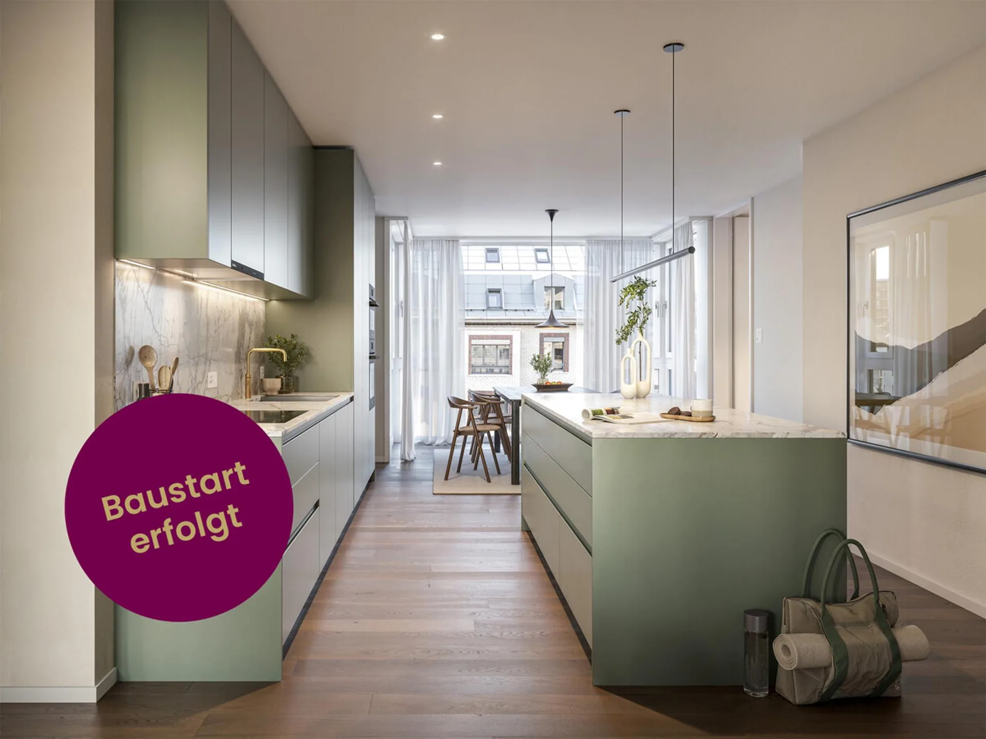 Neubauprojekt Eichstrasse Zürich  Maisonette-Dachwohnung mit Terrasse