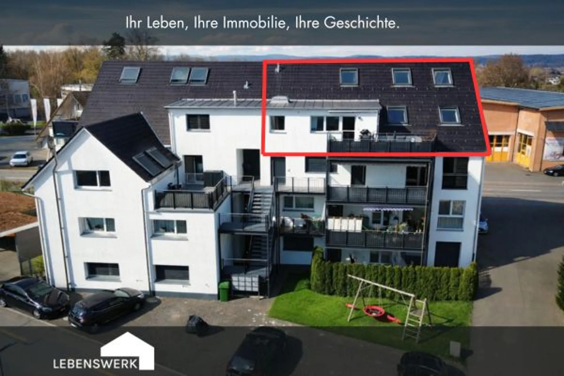 Zum Tausch: Moderne 5.5-Zimmer-Dachmaisonette im Herzen von Tägerwil