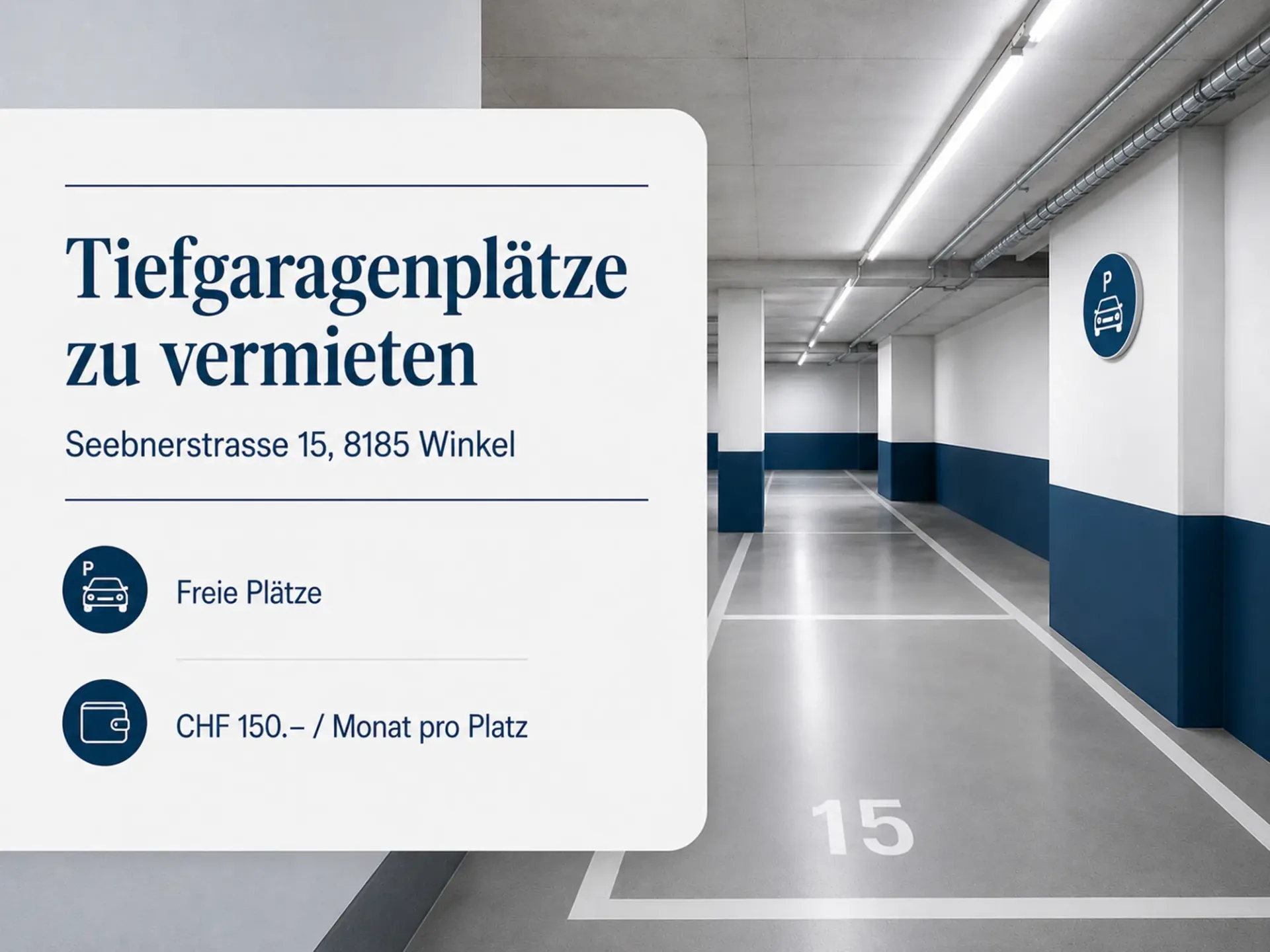 Tiefgaragenplätze an guter Lage in Winkel