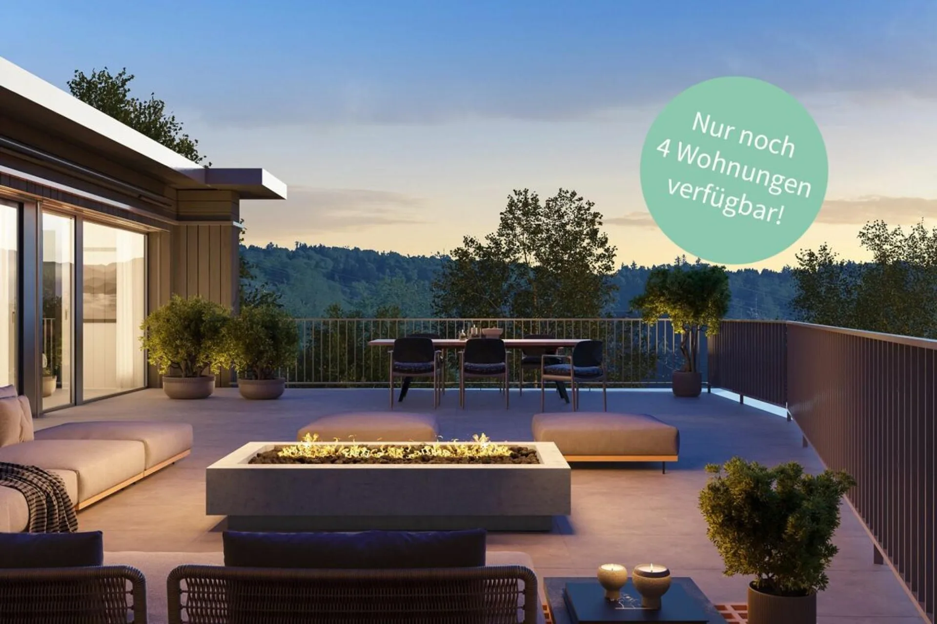 Dernier appartement en attique avec une vaste surface de terrasse de 120m²
