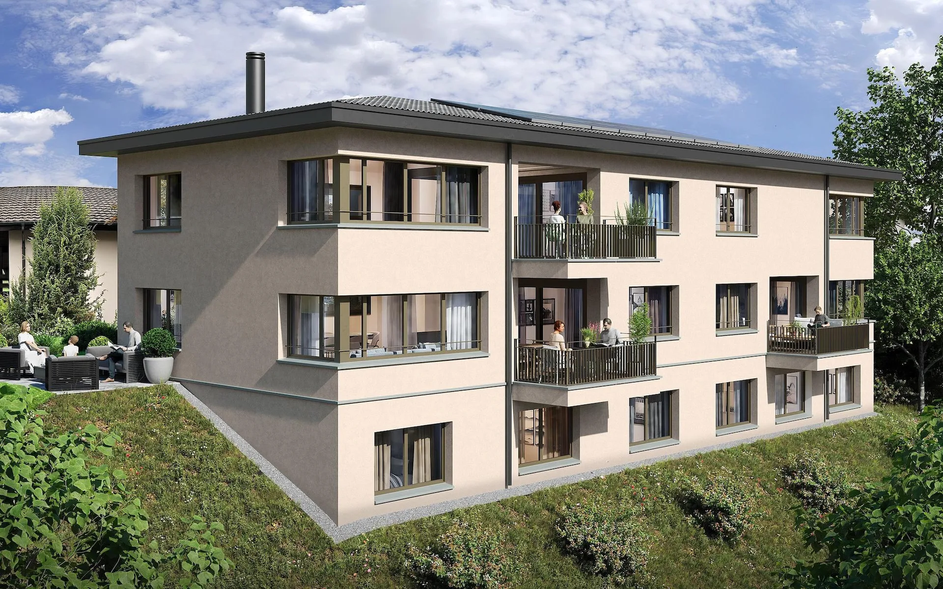 Blick auf die Rigi:Luxuriöse 4.5-Zimmer Duplexwohnung in Udligenswi