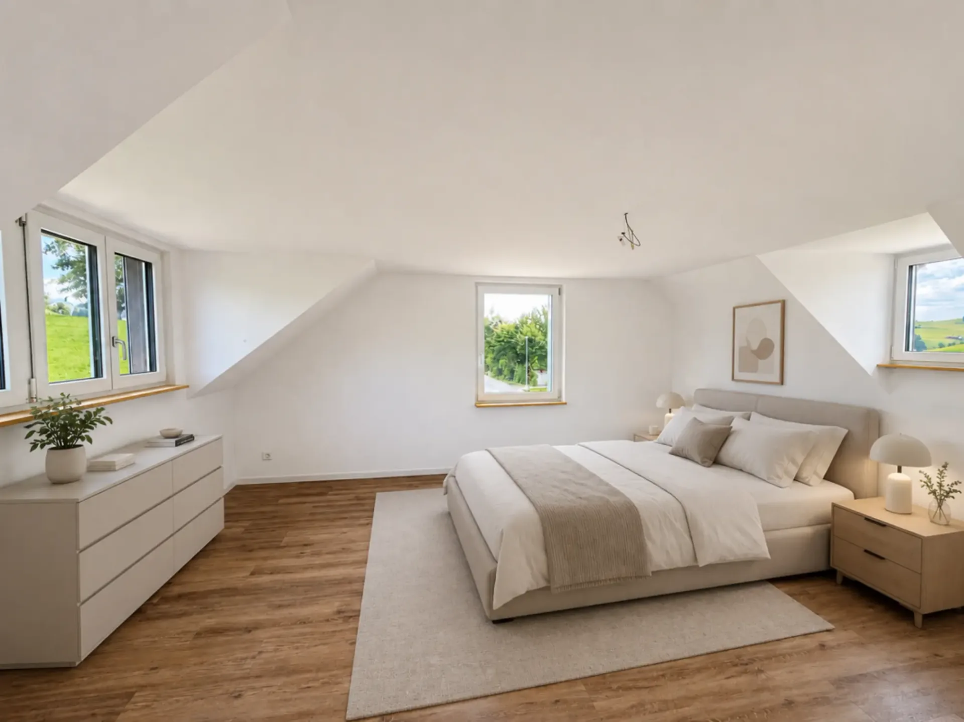 Modernisierte 3.5-Zimmer Dachwohnung mit Balkon und Traumaussicht