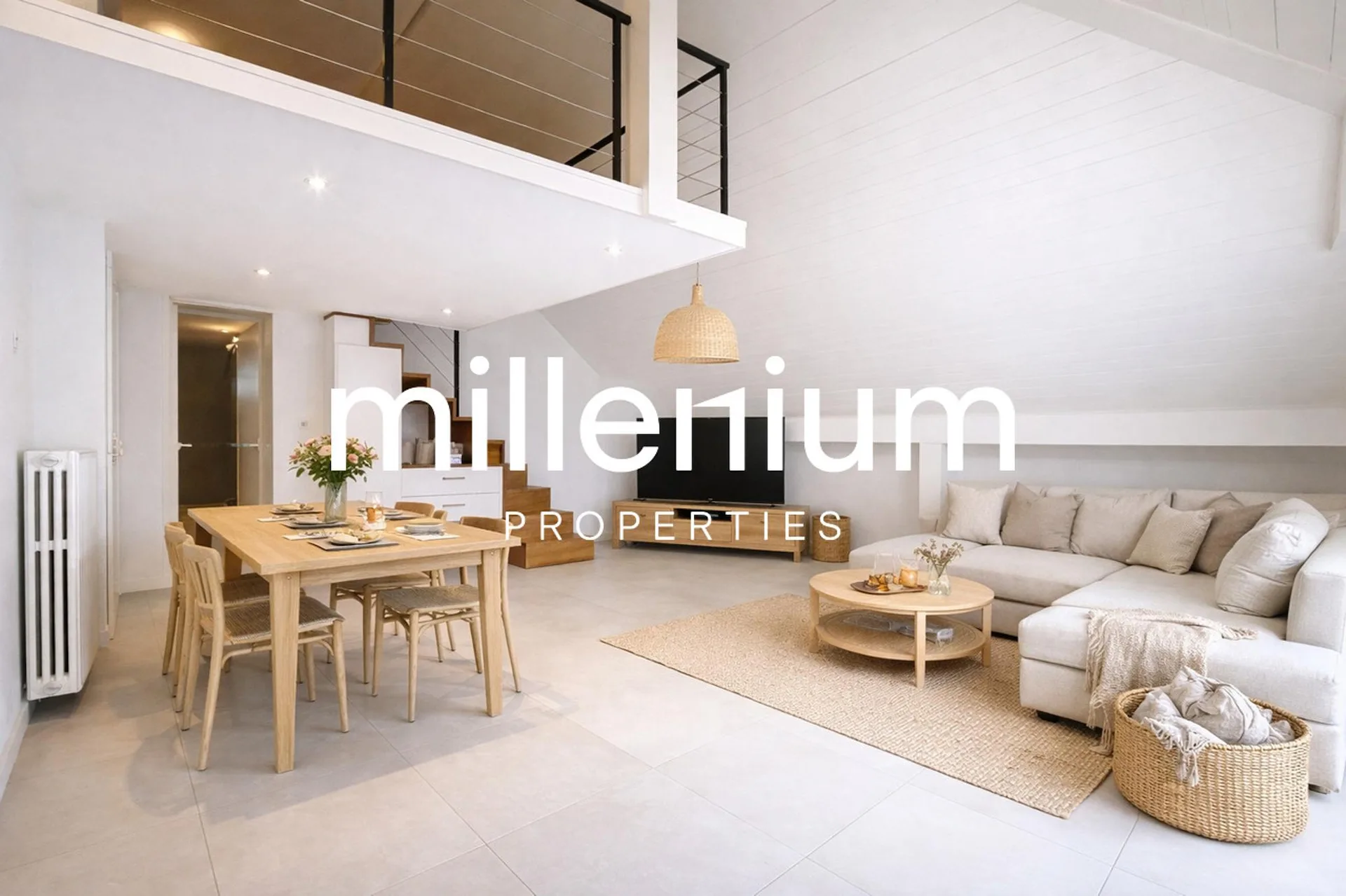 Charmant 3,5 pièces en attique 1 chambre - 1 mezzanine - 2 terrasses