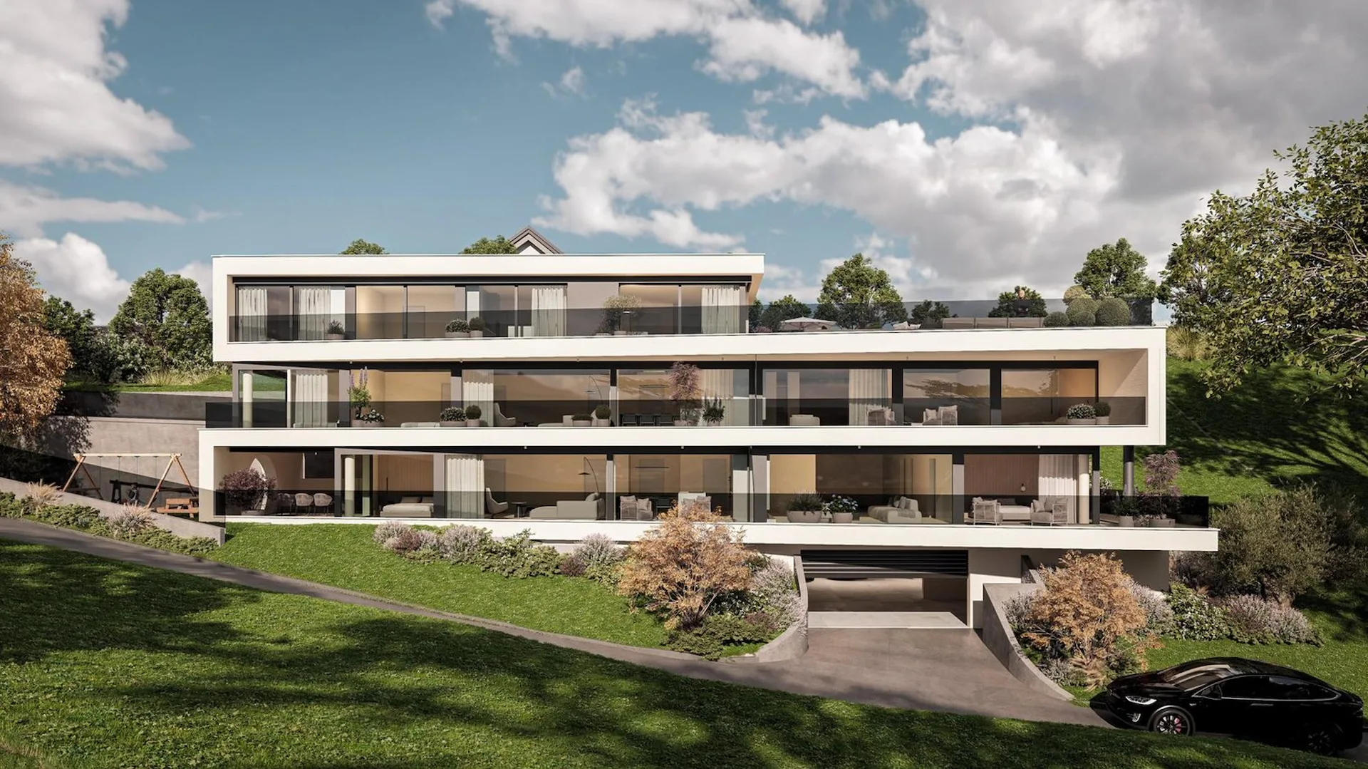 Vue sur le lac Birrwil – élégant, moderne et proche de la nature.