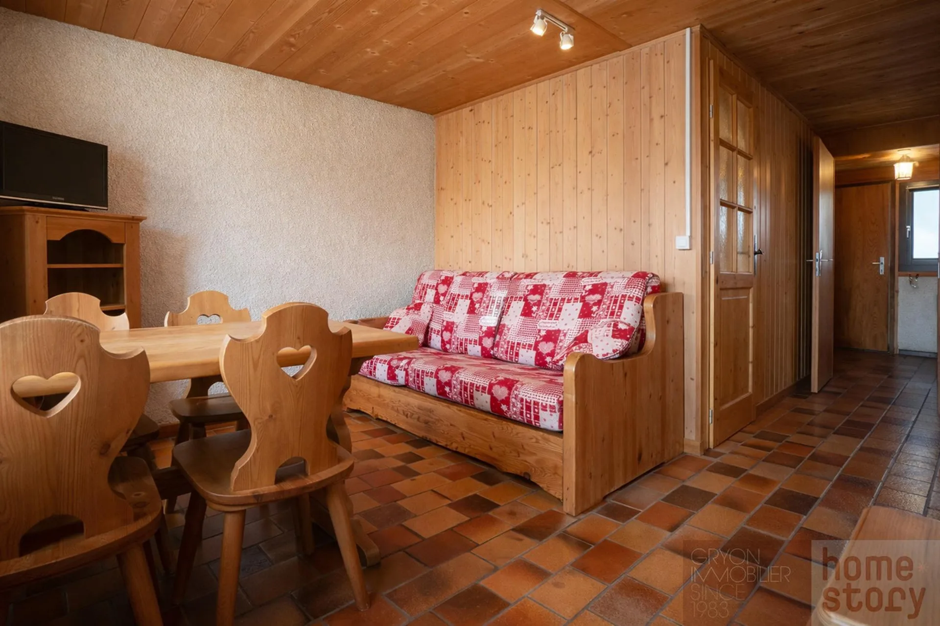 Studio ski-in ski-out à l'Alpe des Chaux avec balcon d'angle