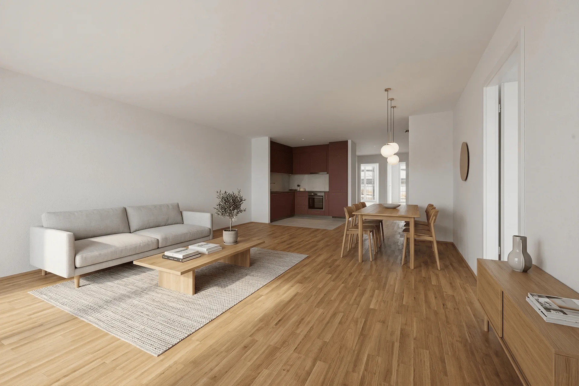 4,5 Zimmer Neubau von 100m² mit Balkon