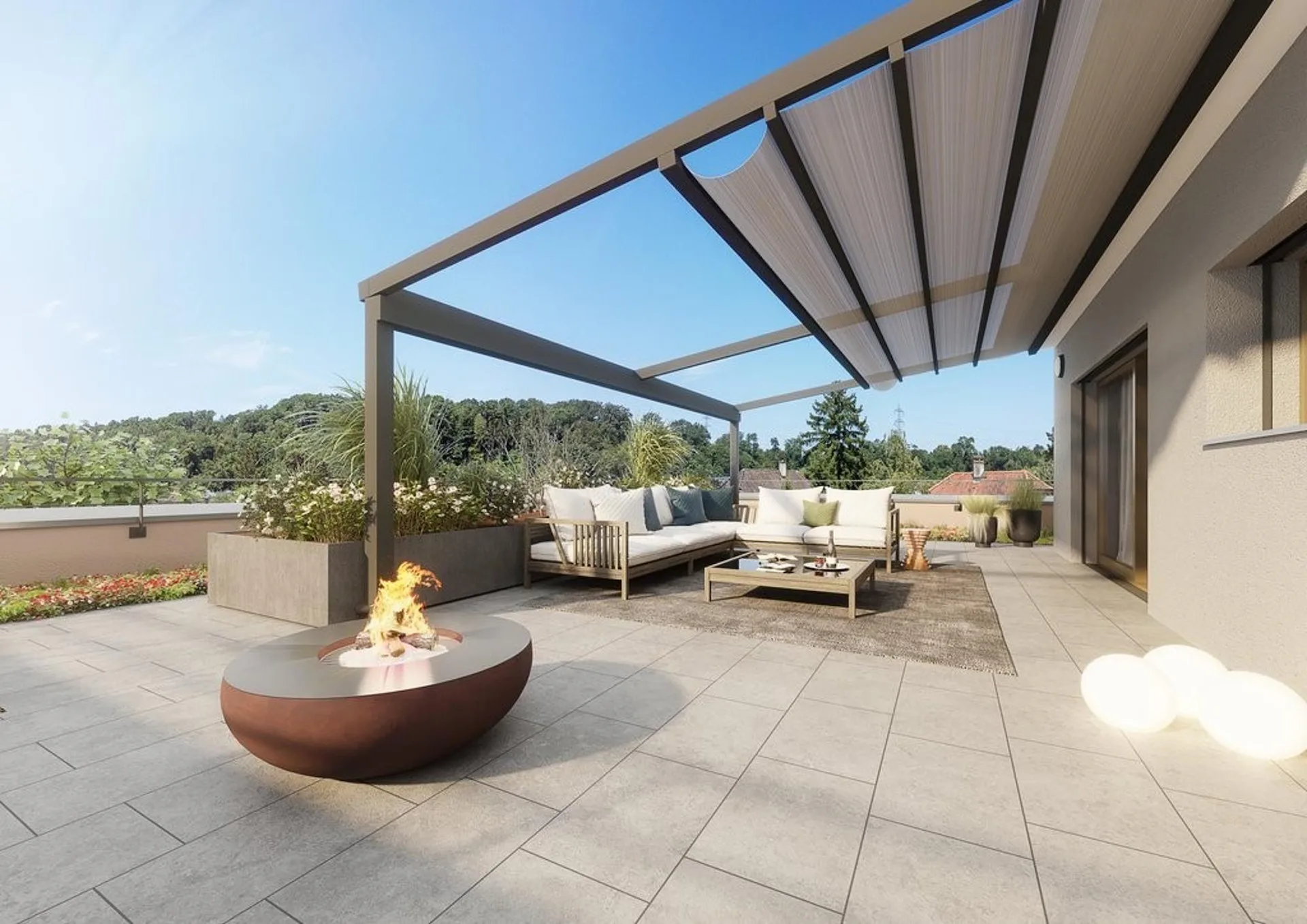 Atemberaubende Attikawohnung (Terrasse 201 m2)