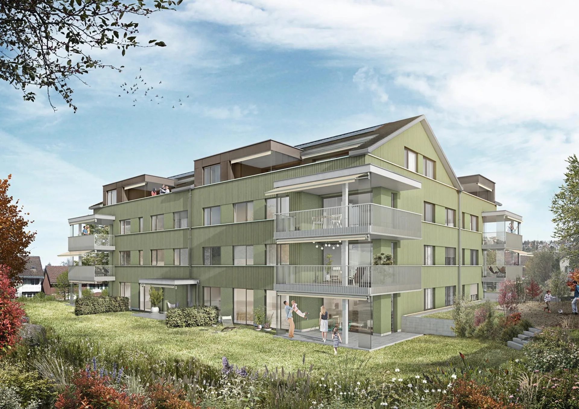 Traumhafte Attika-Wohnung mit grossen Terrassen (teilweise verglast)