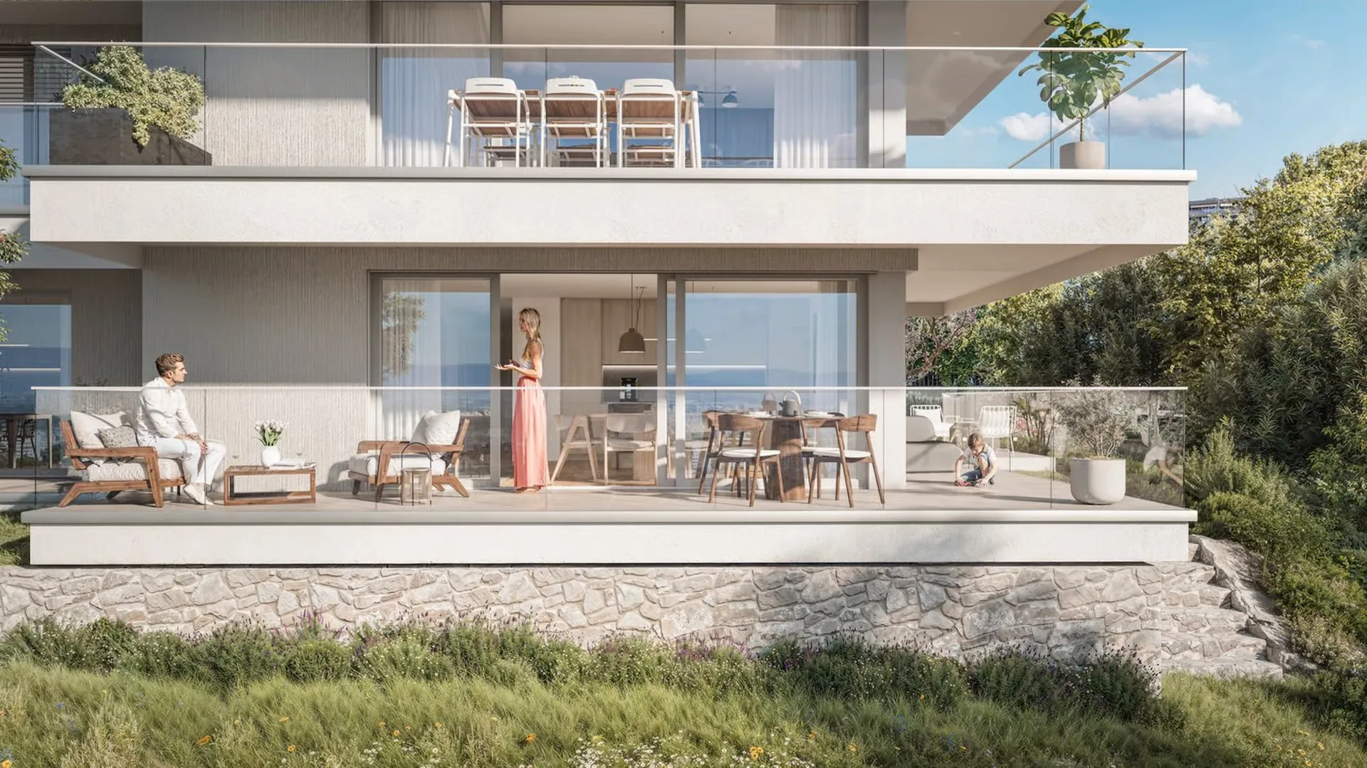 AUREALAGO — Neues 4,5-Zimmer-Apartment mit Terrasse und Garten · Freie Sicht · Prilly