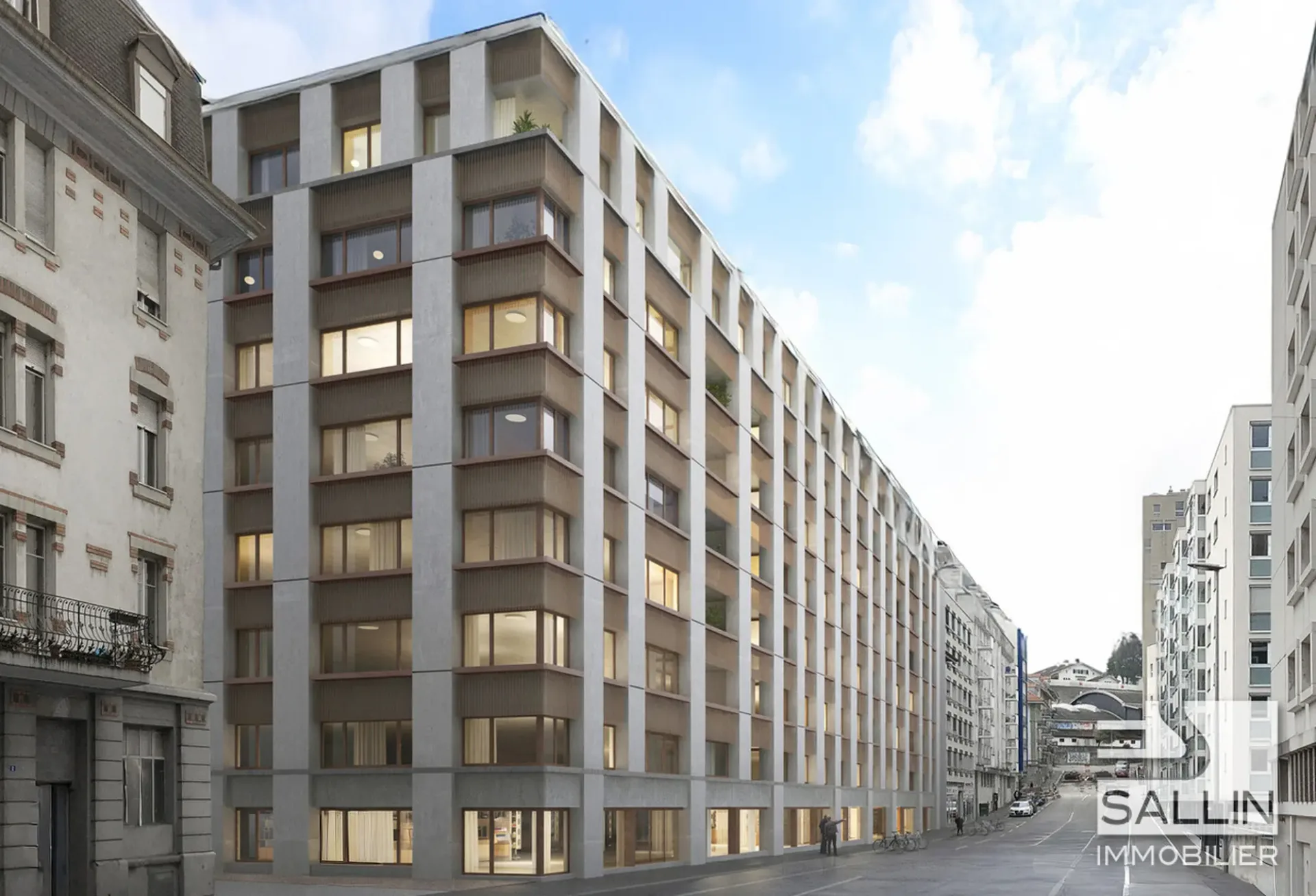 9 appartements neufs de 4½ pièces, avec parking, au centre ville