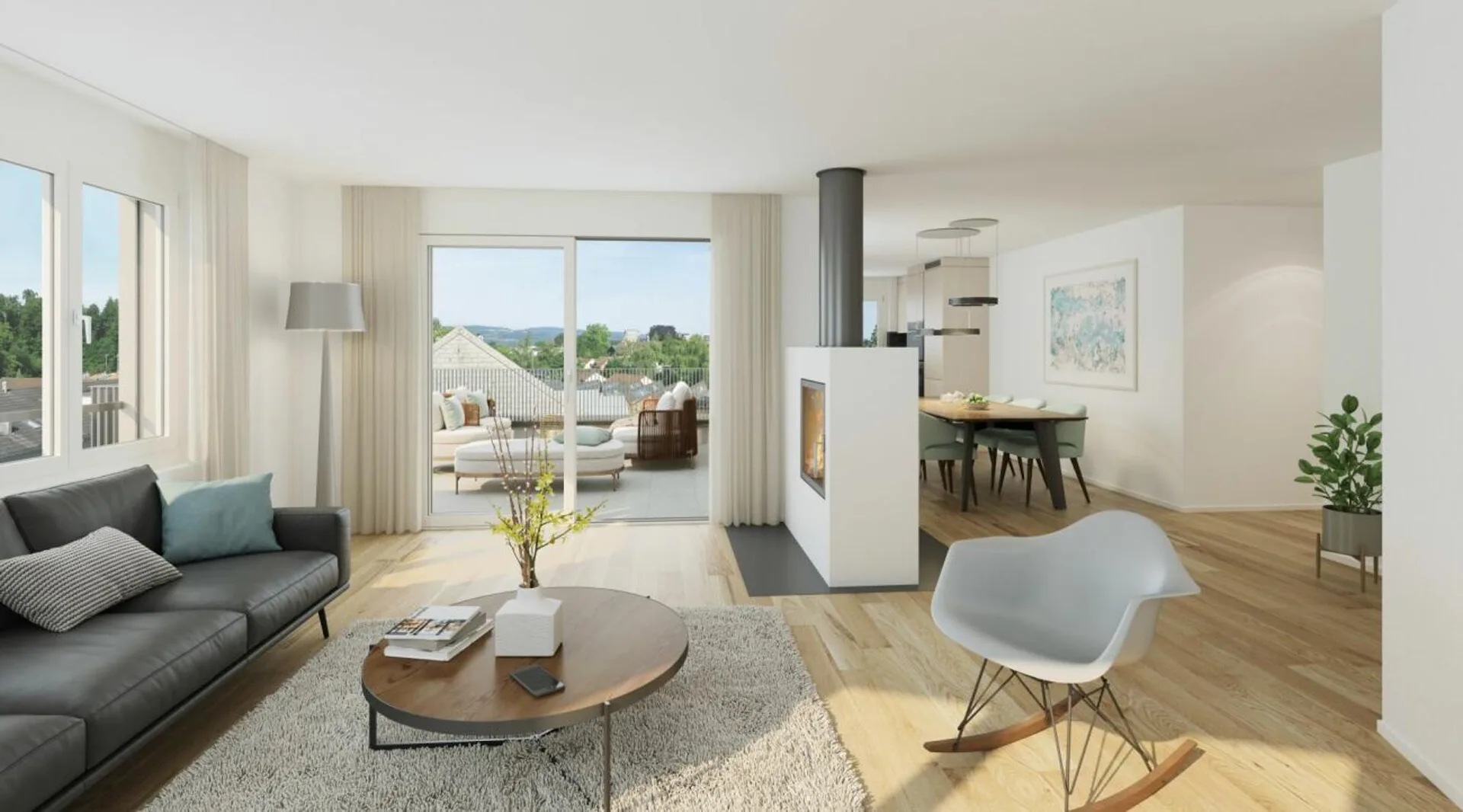exklusive 3 1/2 Zimmer Attikawohnung mit grossen Terrassen