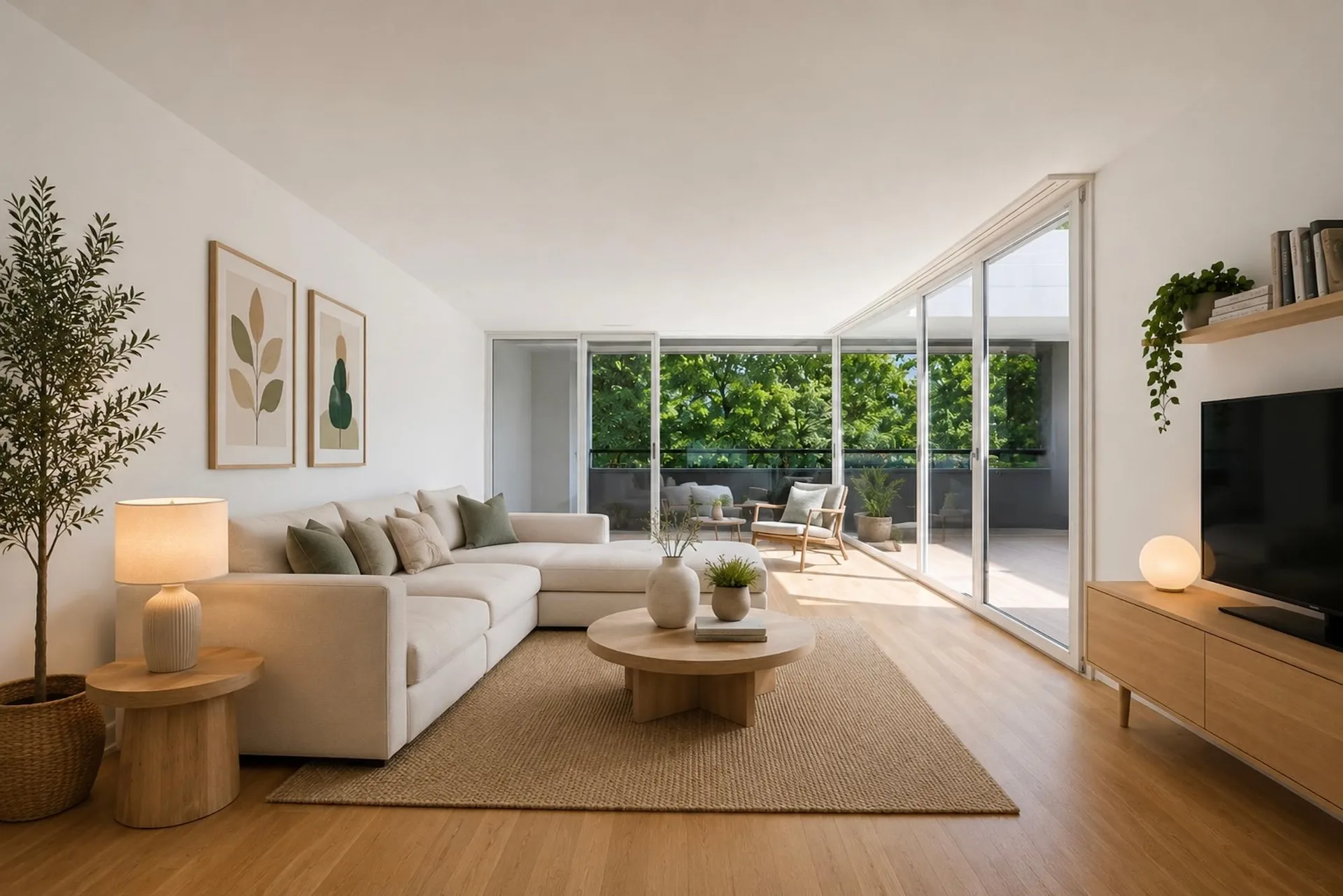 Triplex contemporain en demi-niveaux avec loggia, studio indépendant e