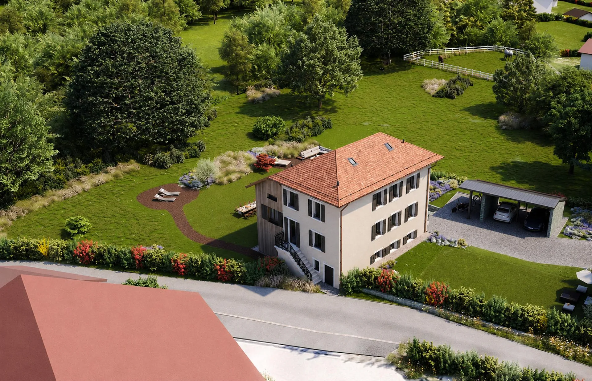 Attique de caractère avec jardin privatif & éligibilité CASATAX à Cartigny