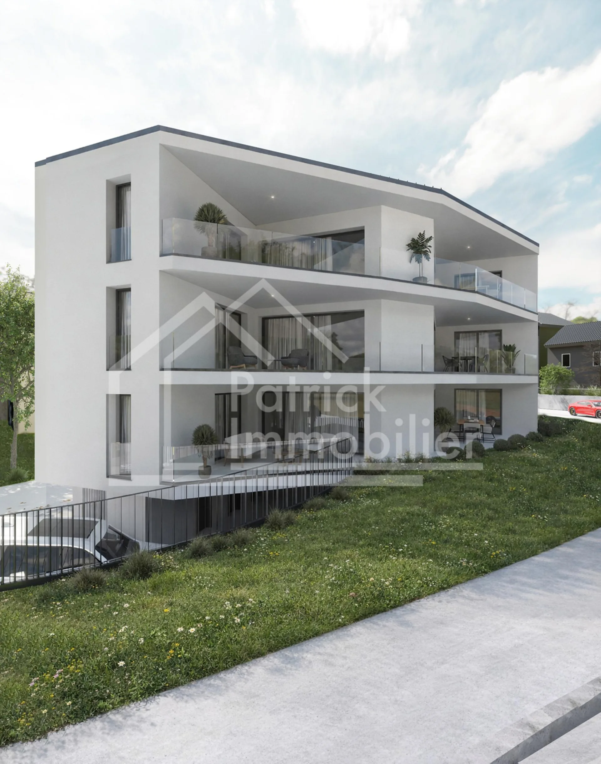 Attique 4.5 pièces neuf avec balcon de 32 m² à Courtepin