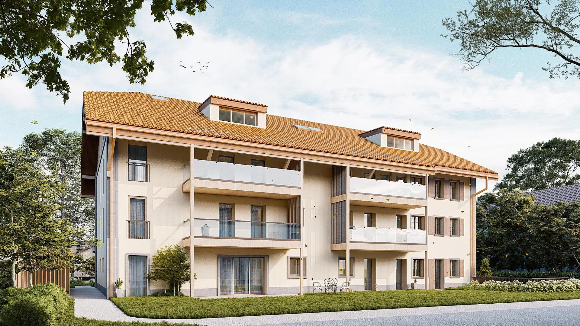 Spacious 4.5-room new apartment in the heart of Lully
