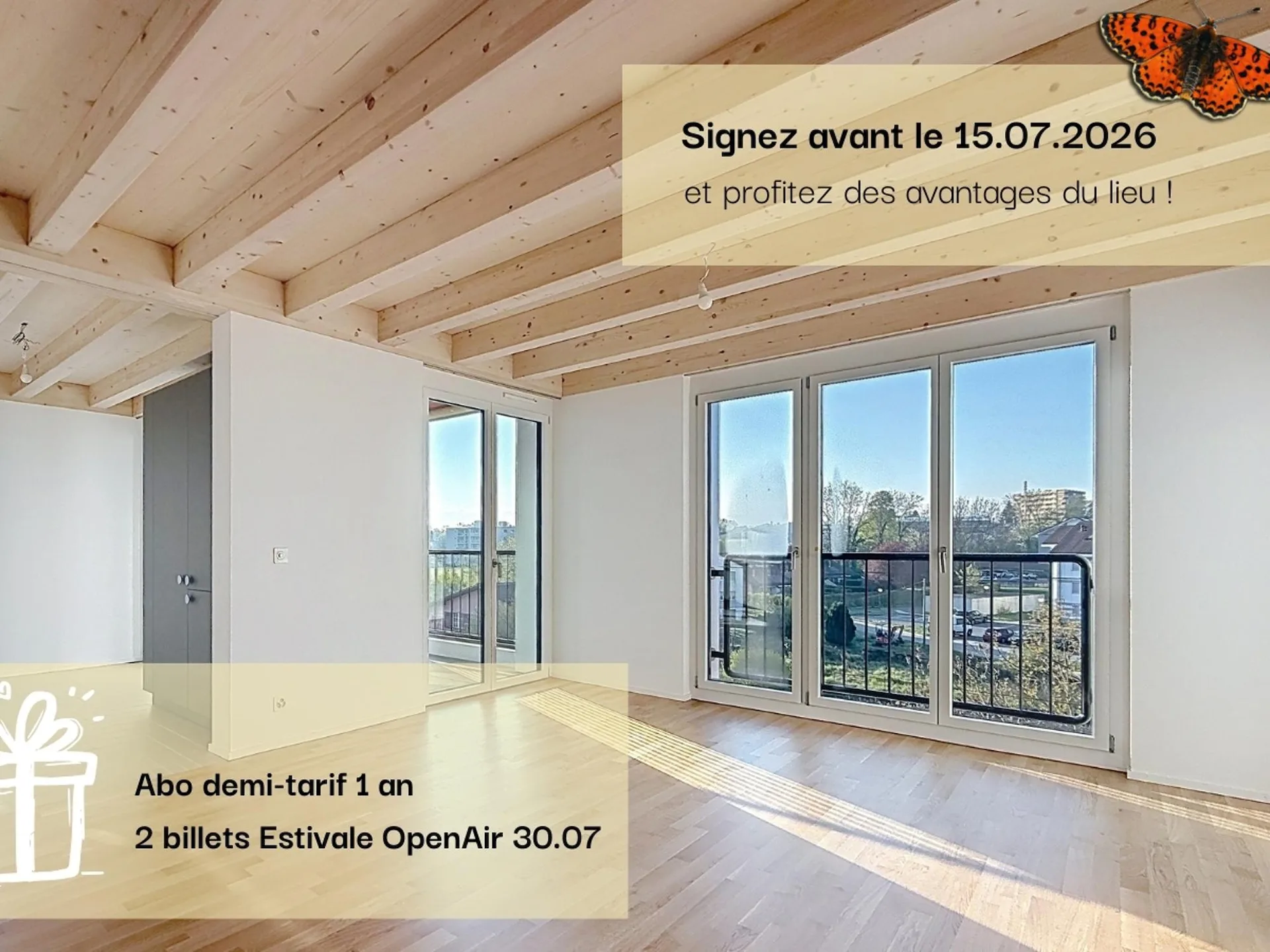 3½ pièces - Neuf avec un balcon
