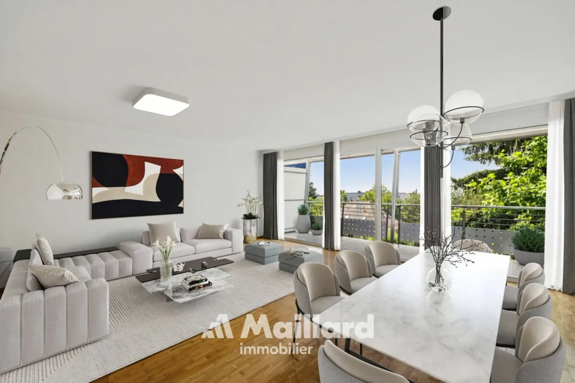 Bel appartement de 3.5 pièces au calme au coeur de la ville