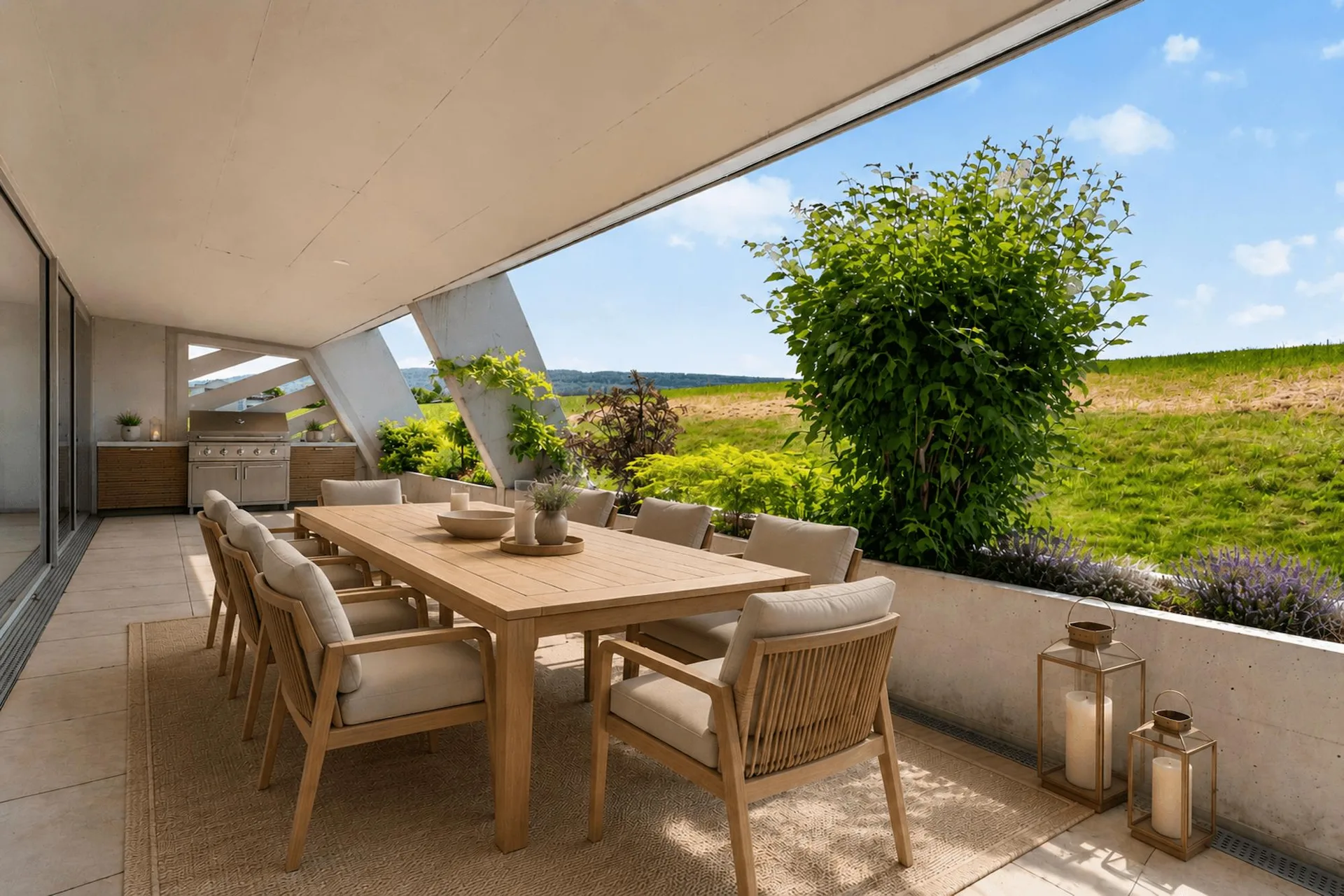 Moderne, helle 5.5 Zimmer-Wohnung mit 35,5 m² grosser Terrasse