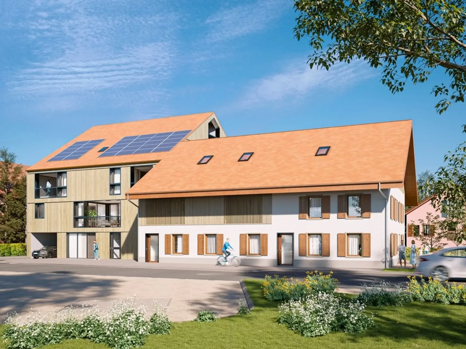 PAYERNE (VD) - 2,5 Zimmer im Erdgeschoss und im 2. Stock