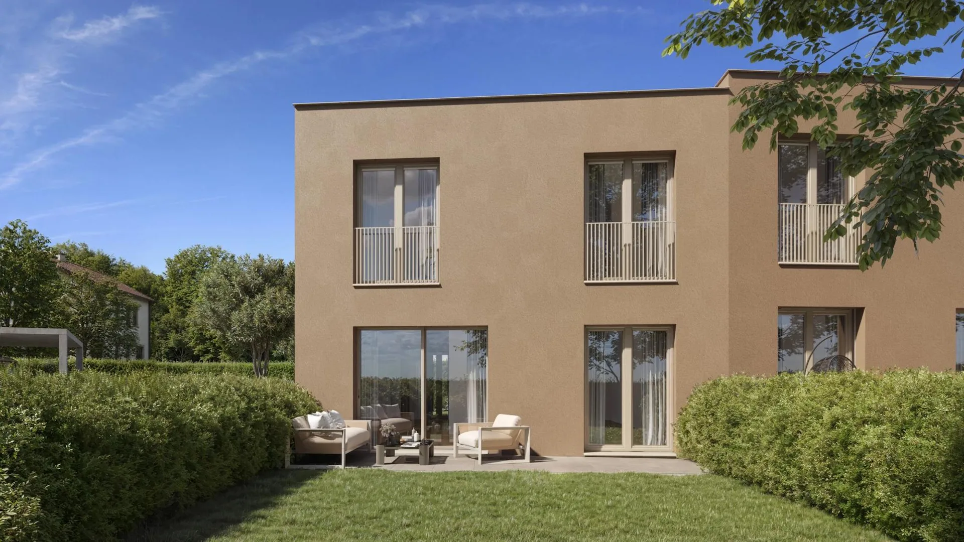 4 spacieuses villas d'Architecte avec jardin