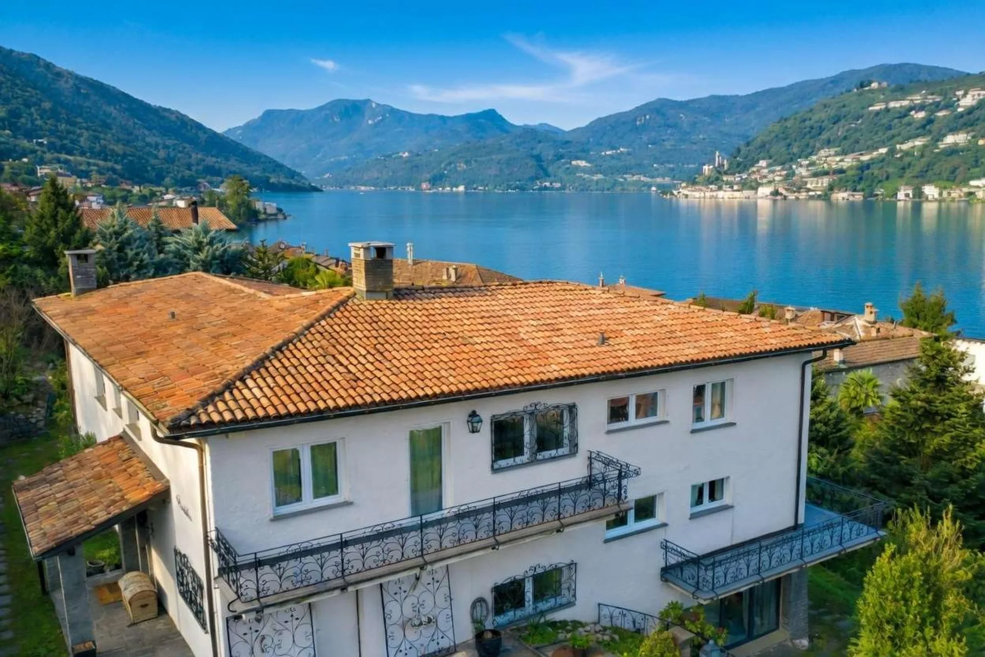 Villa panoramique sur le Lago Ceresio avec grand jardin