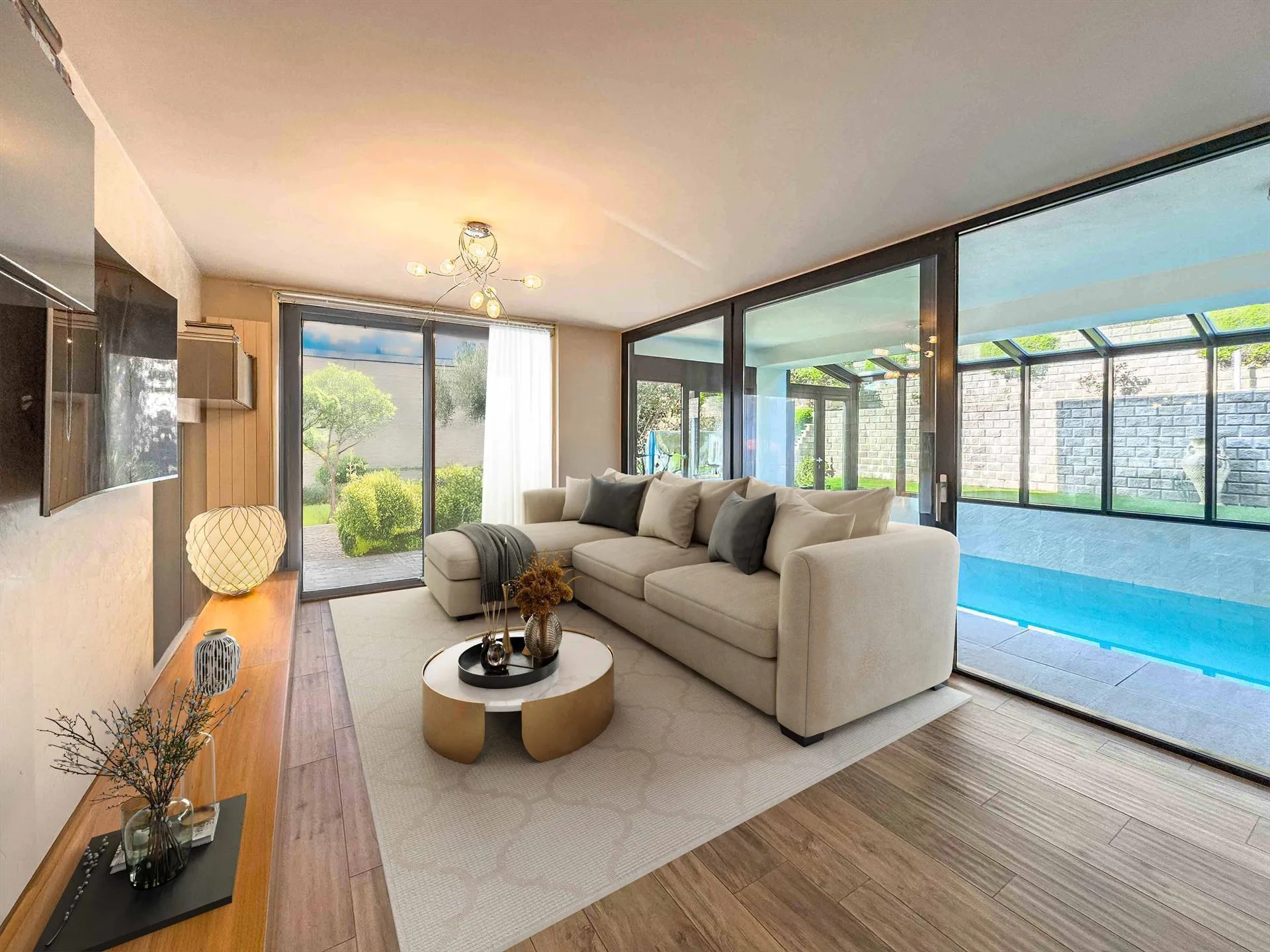 Villa Moderna con Piscina Riscaldata ad Agra - Collina d'Oro