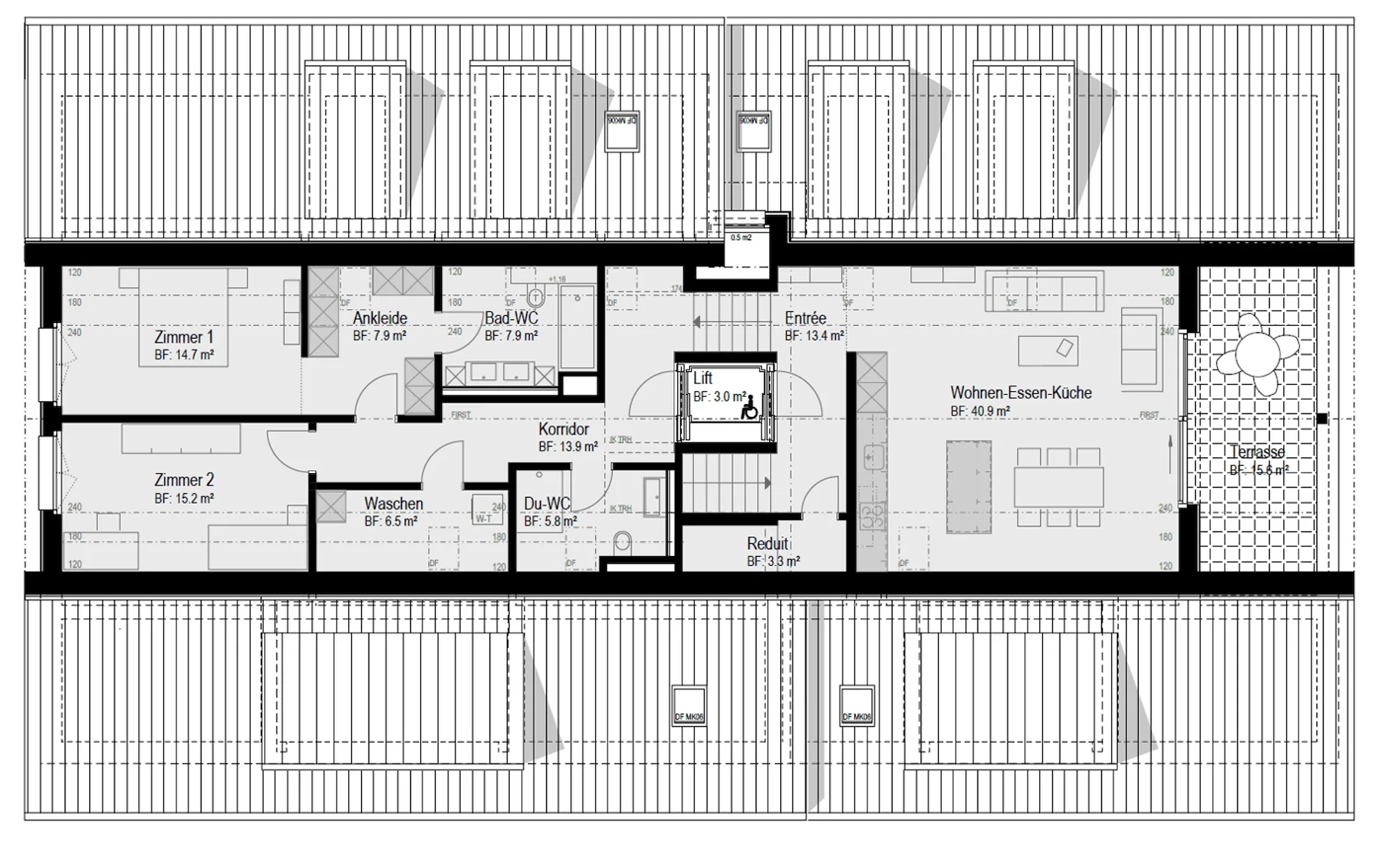 Grosszügige 3.5-Zimmer-Neubau-Wohnung 2. Dachgeschoss in ruhiger Lage von Madetswil