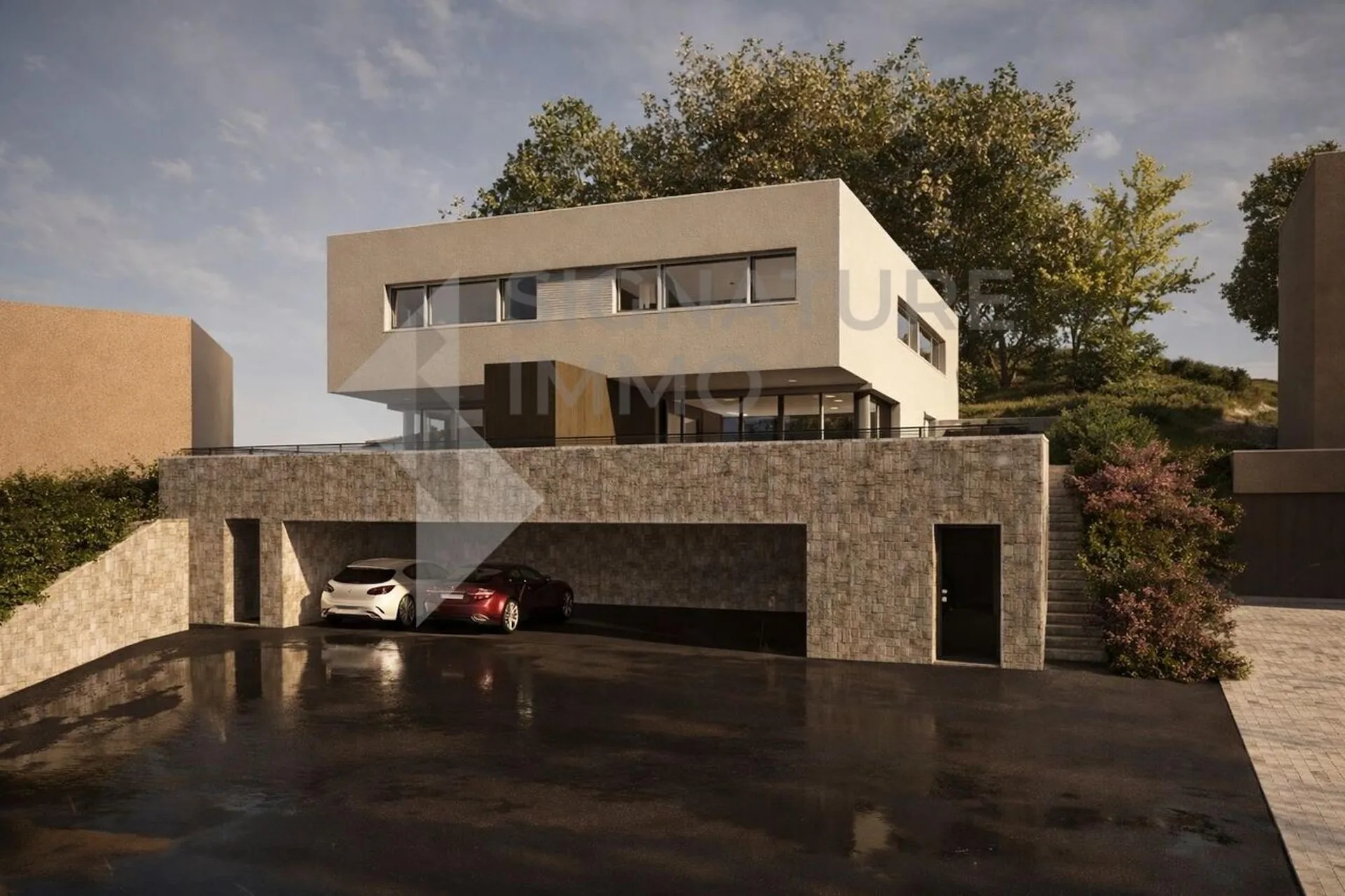Beautiful modern semi-detached villa with large terrace in Ursy