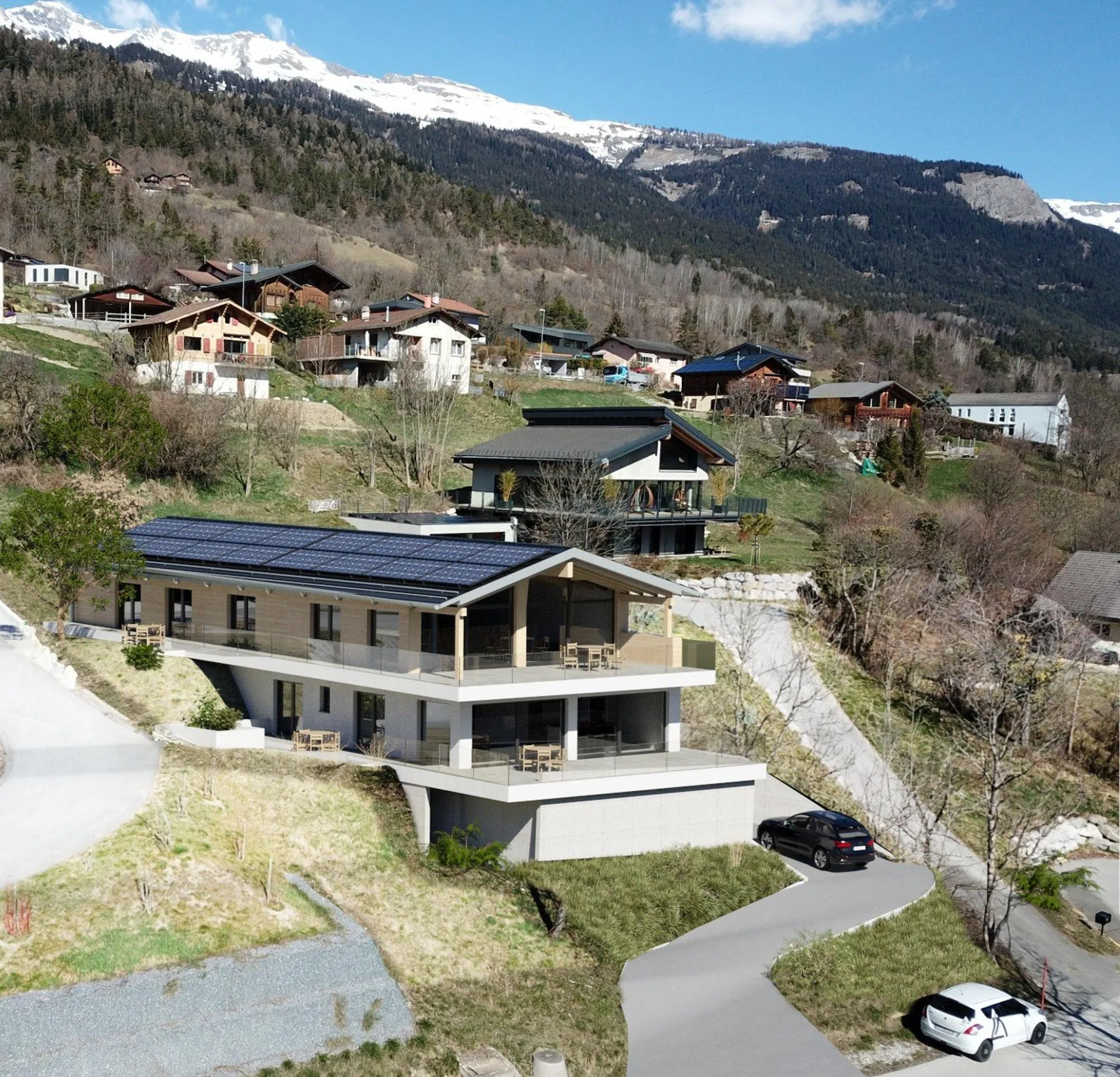 Prächtige 4.5-Zimmer-Dachwohnung in einem modernen Bau in Ayent