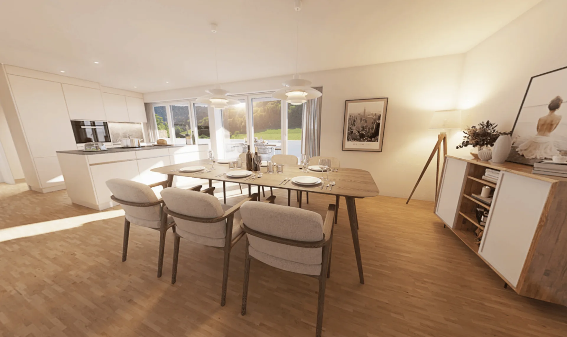Neubau - exklusive 4.5 Zimmer-Gartenwohnung über dem Walensee