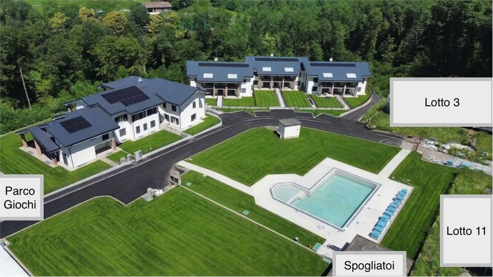Bizzarone - Neues Dreizimmerapartment mit Terrasse, 150 m² Schwimmbad