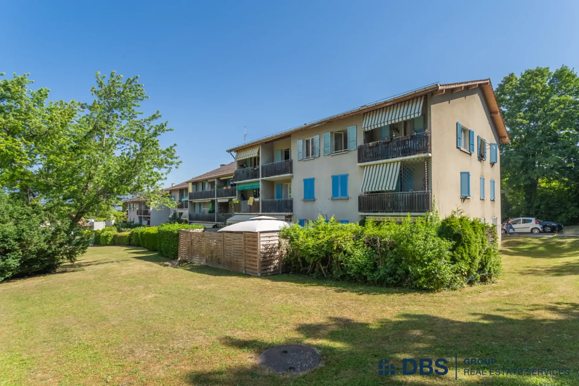 en plein coeur de Bernex, appartement de 3 pièces avec jardin