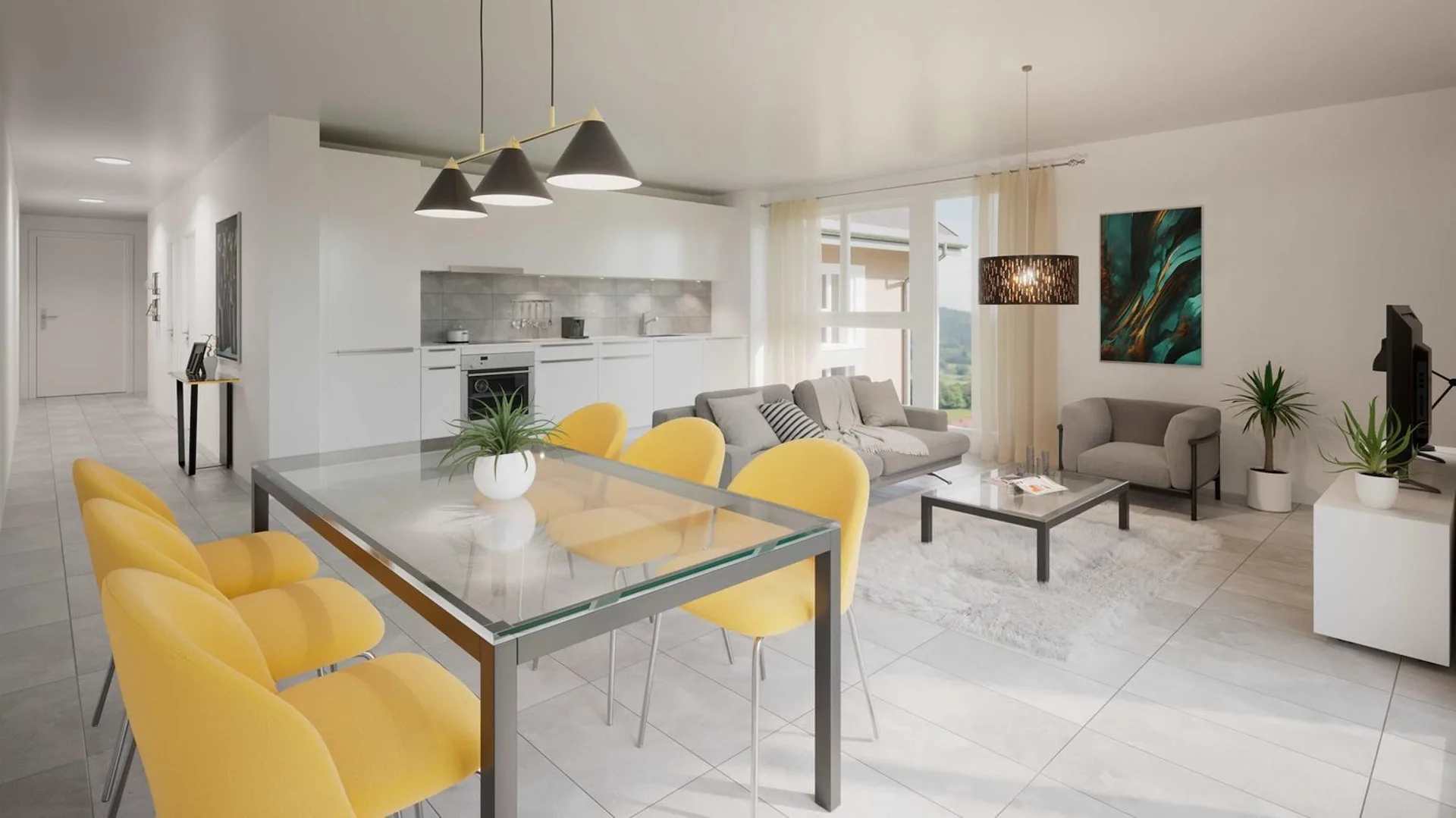 Appartement de 3,5 pièces avec jardin dans une nouvelle résidence.