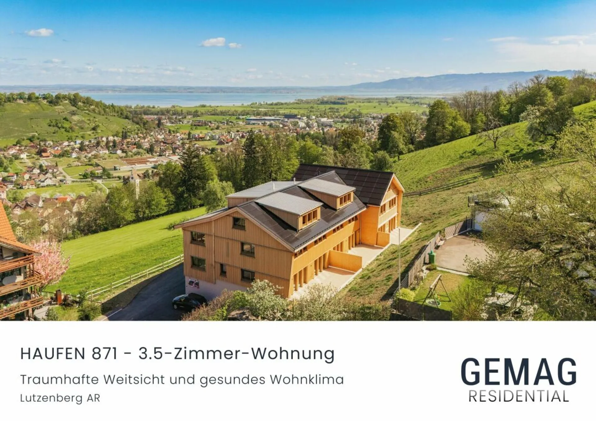 HAUFEN 871 - 3.5-Zimmer Wohnung im Erdgeschoss mit traumhaftem Weitblick