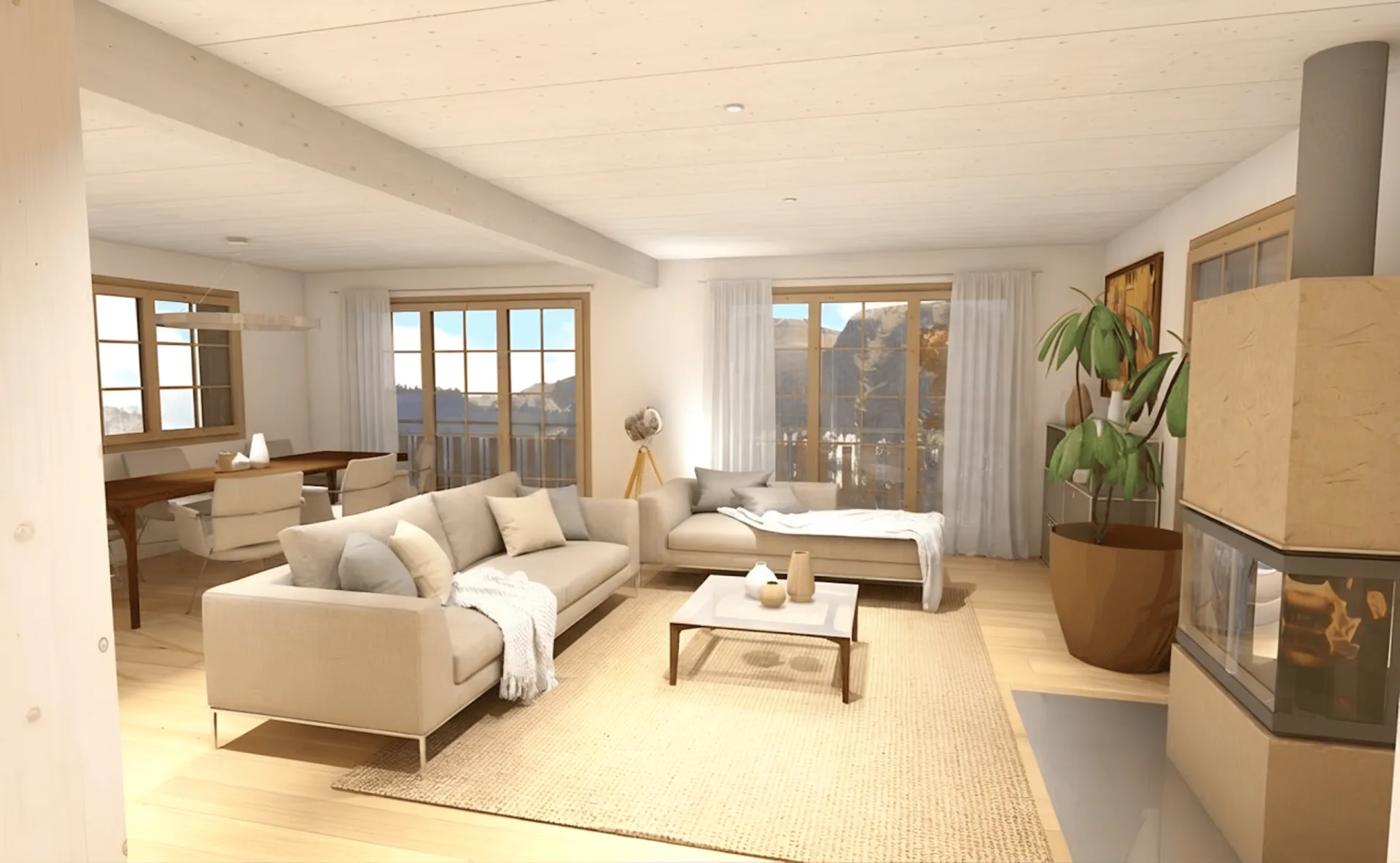 Modernes Chalet mit nachhaltiger Bauweise und Bergpanorama