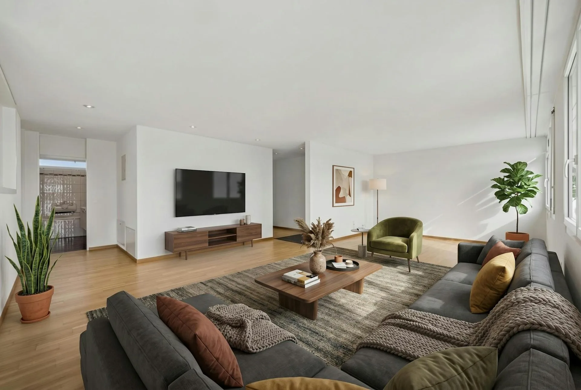 Ampio appartamento di 3½ locali con balcone a vetri e bella vista
