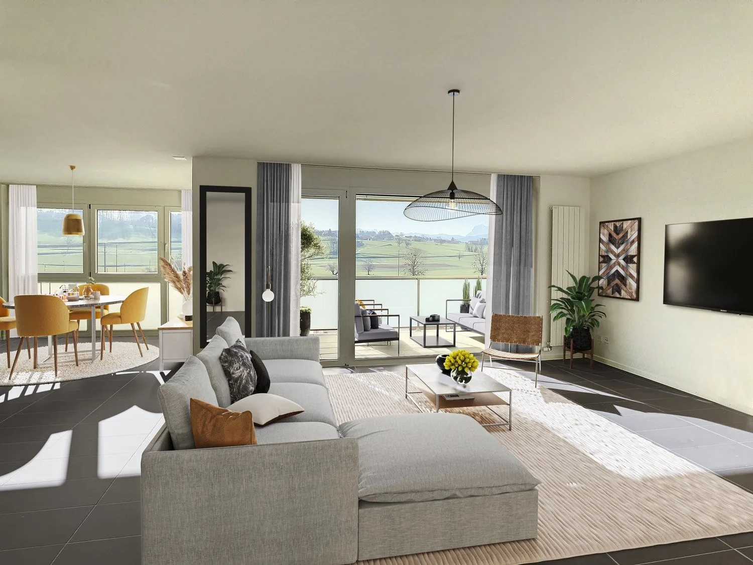 Magnifique appartement de 3.5 pièces avec vue dégagée