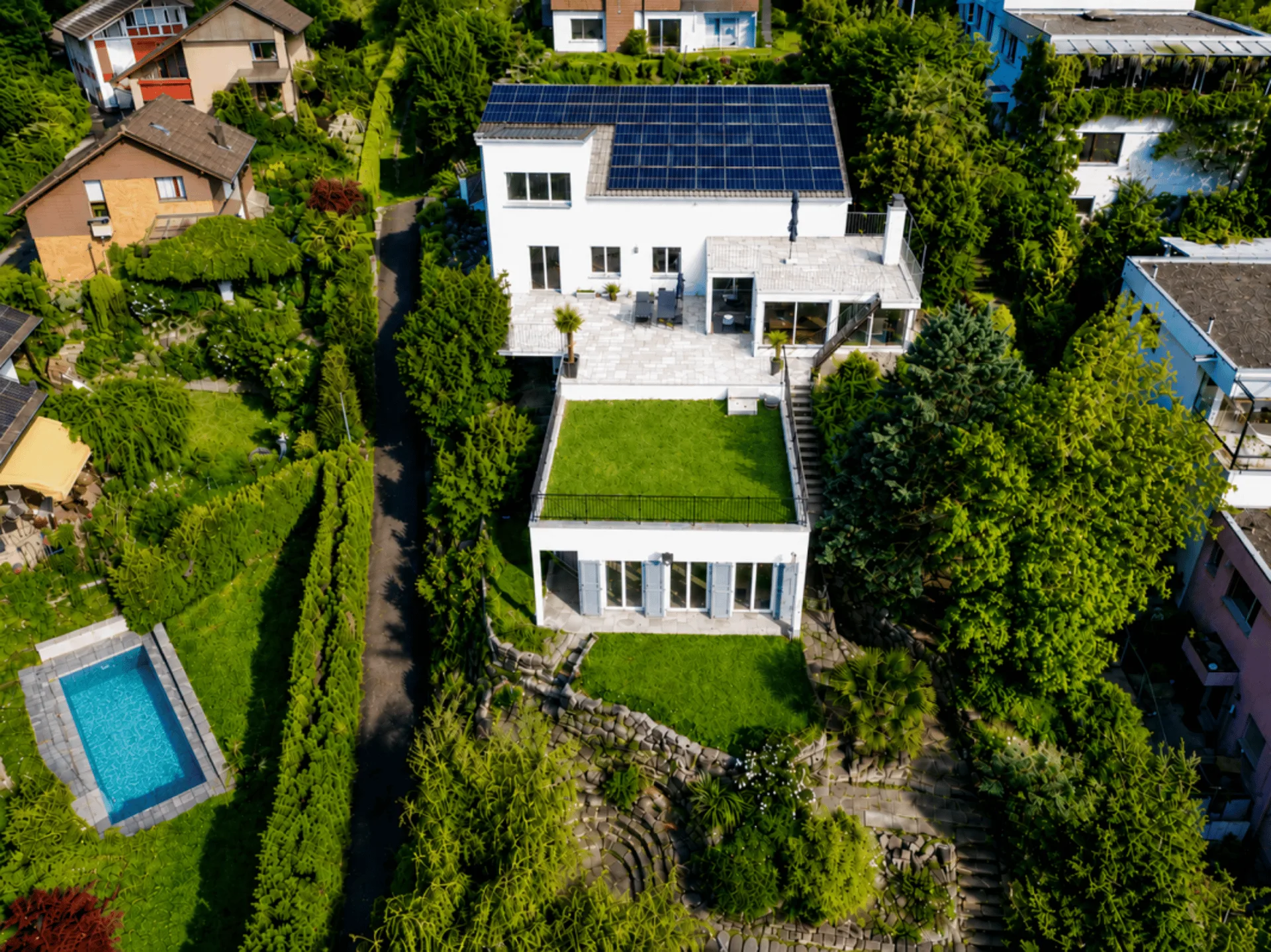 Rare occasion ! Maison unifamiliale moderne avec une vue panoramique de rêve, espace de bien-être et beaucoup de luxe