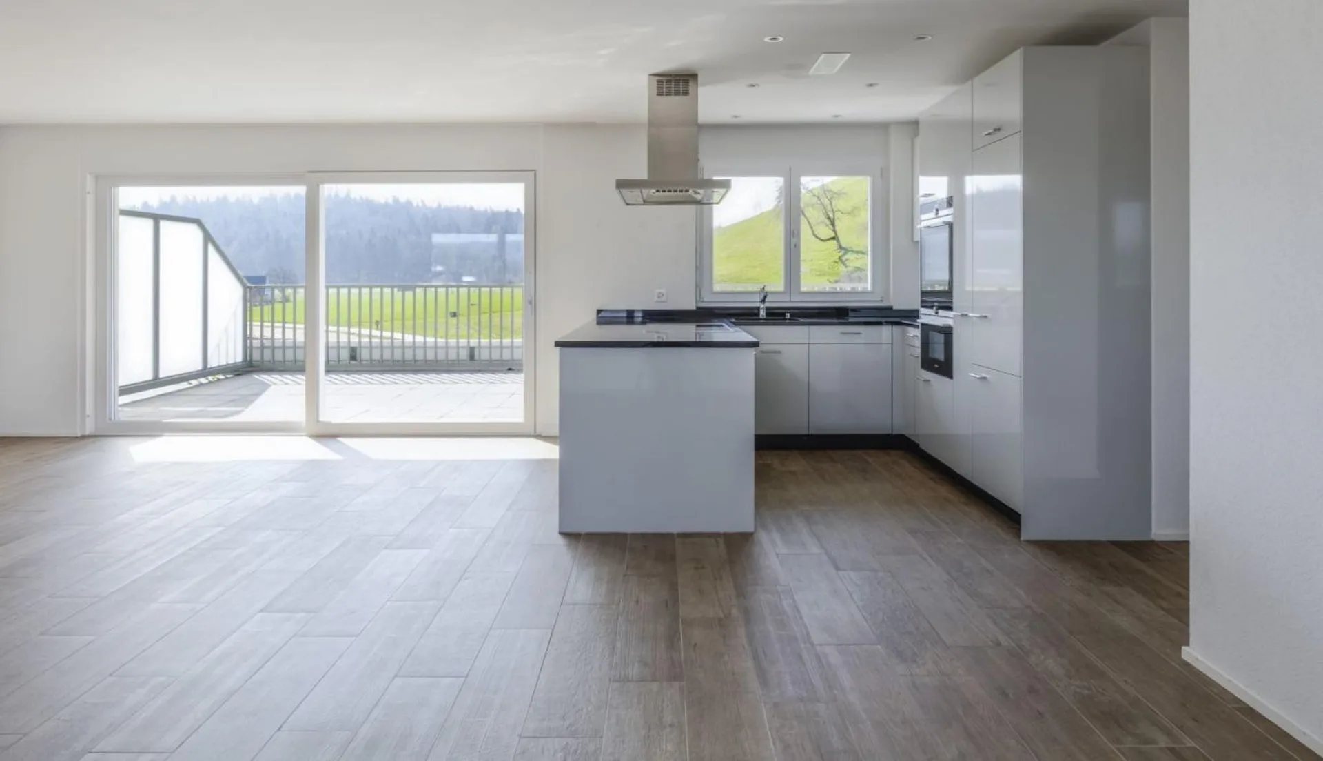 Attikawohnung mit 90 m2 Terrasse und Schlossblick