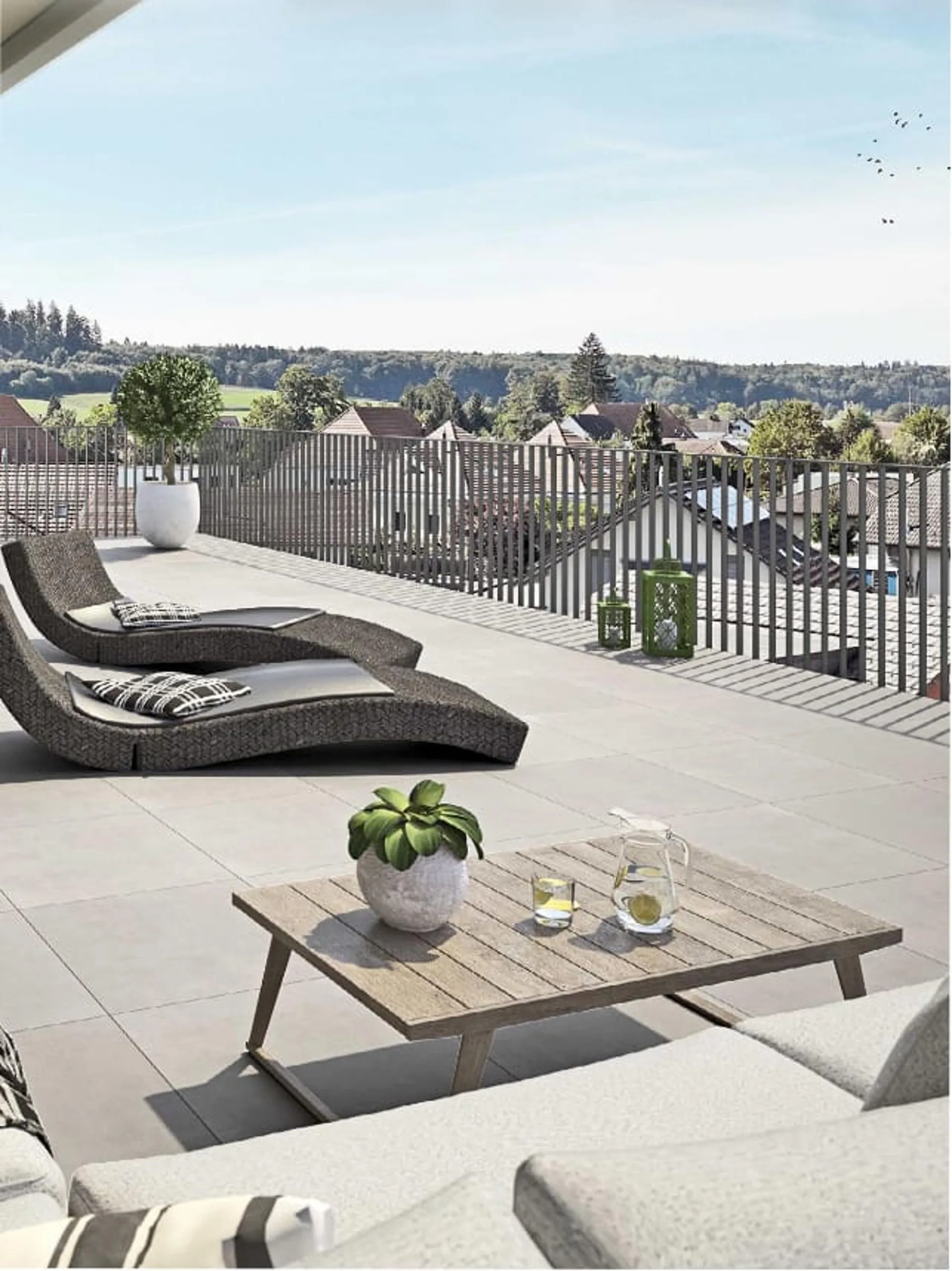 Appartamento attico esclusivo di 3,5 locali con grande terrazza soleggiata