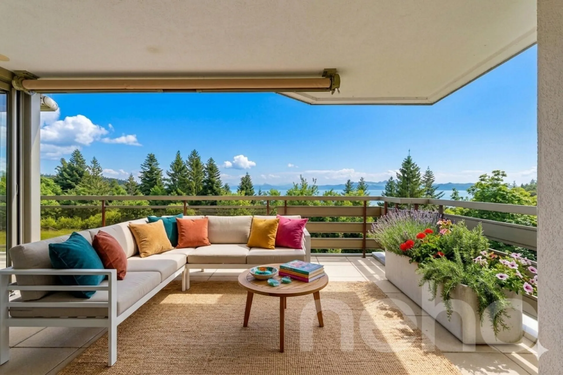 Appartement avec panorama sur le lac et les Alpes, proche du centre
