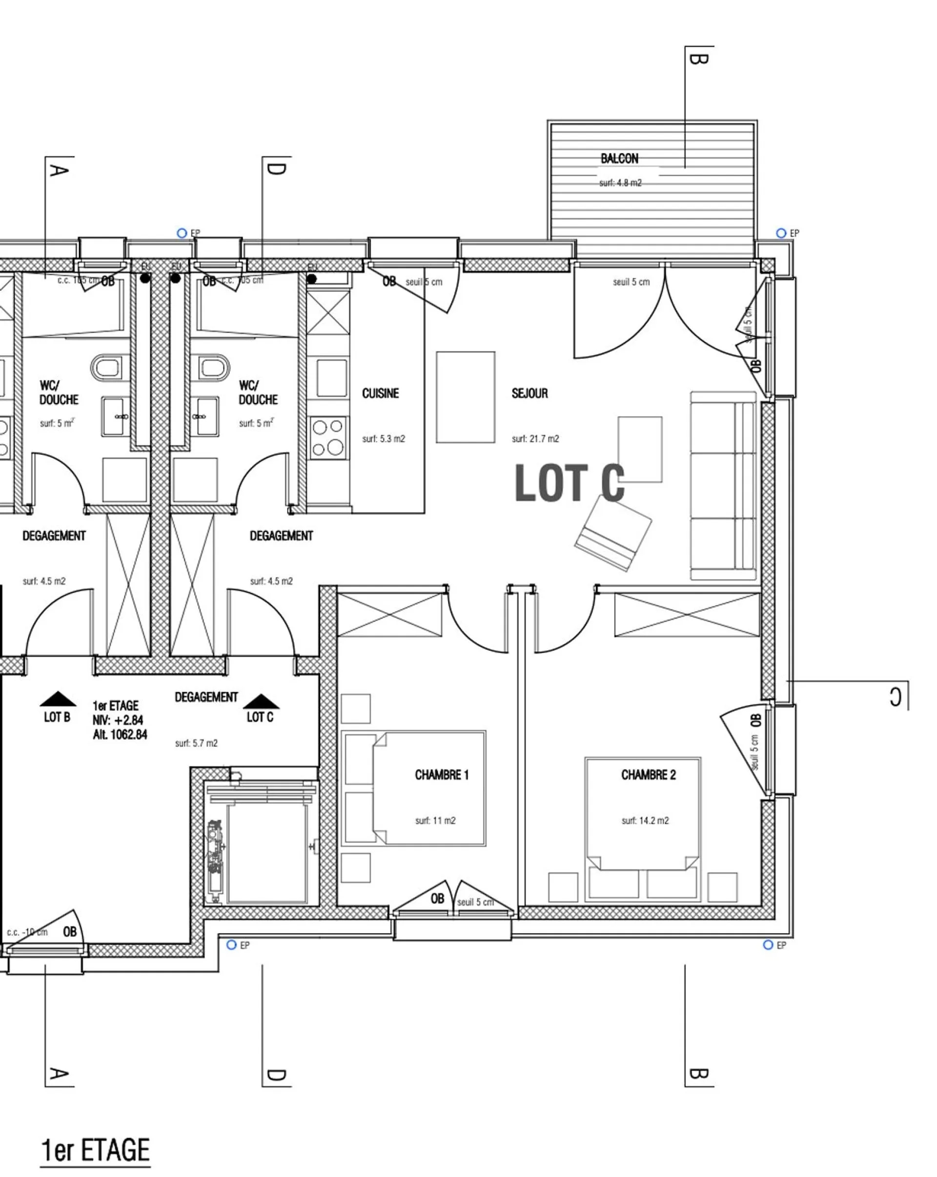 Appartement 3,5 pièces au 1er étage