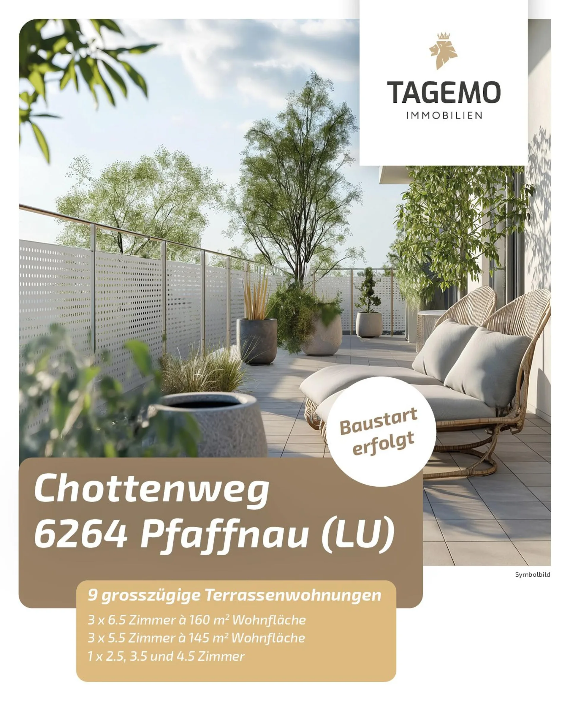 Living with exceptional generosity, spacious terrace and a view of the green