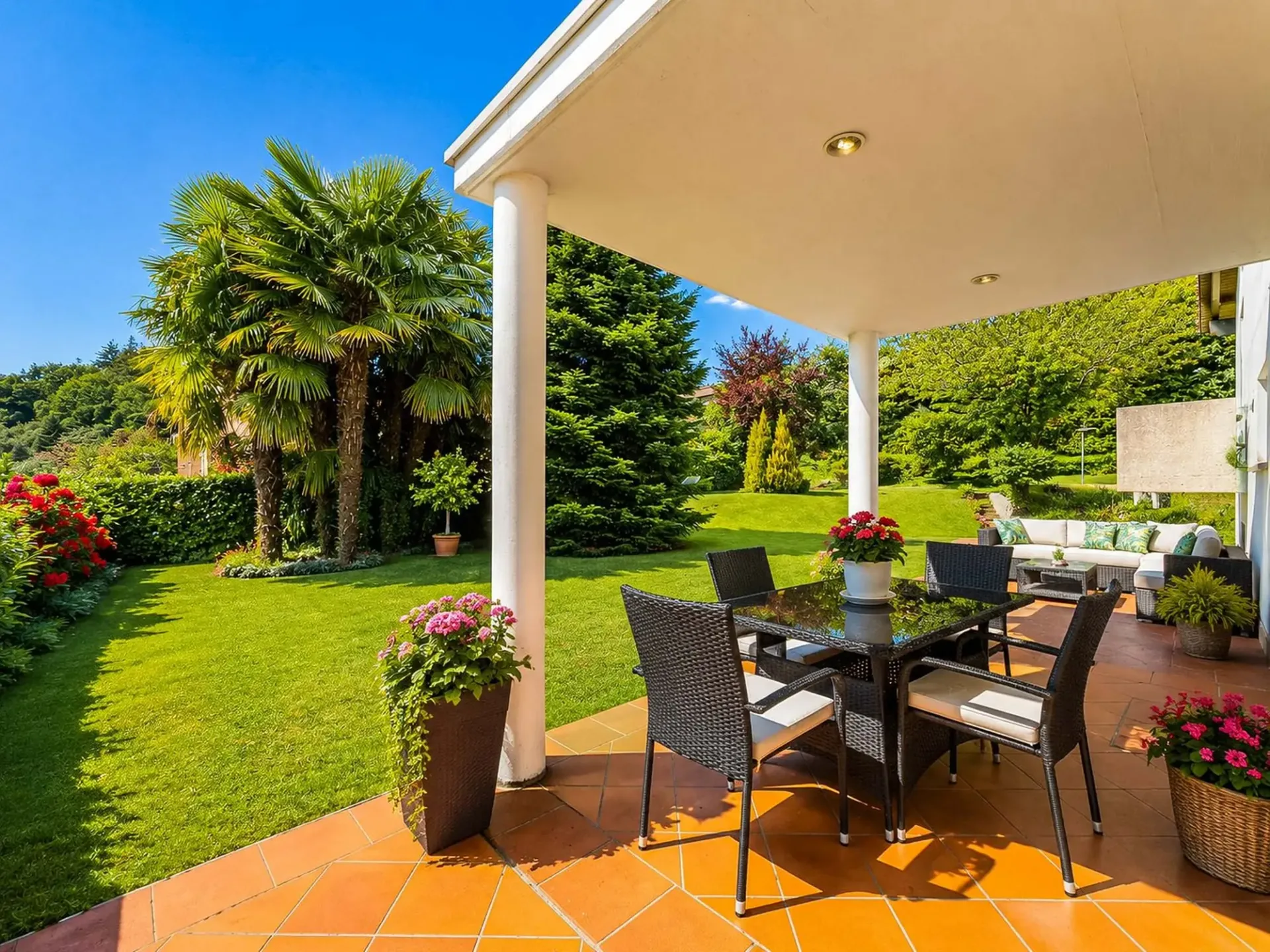 Einfamilienhaus mit großem Garten in Gentilino