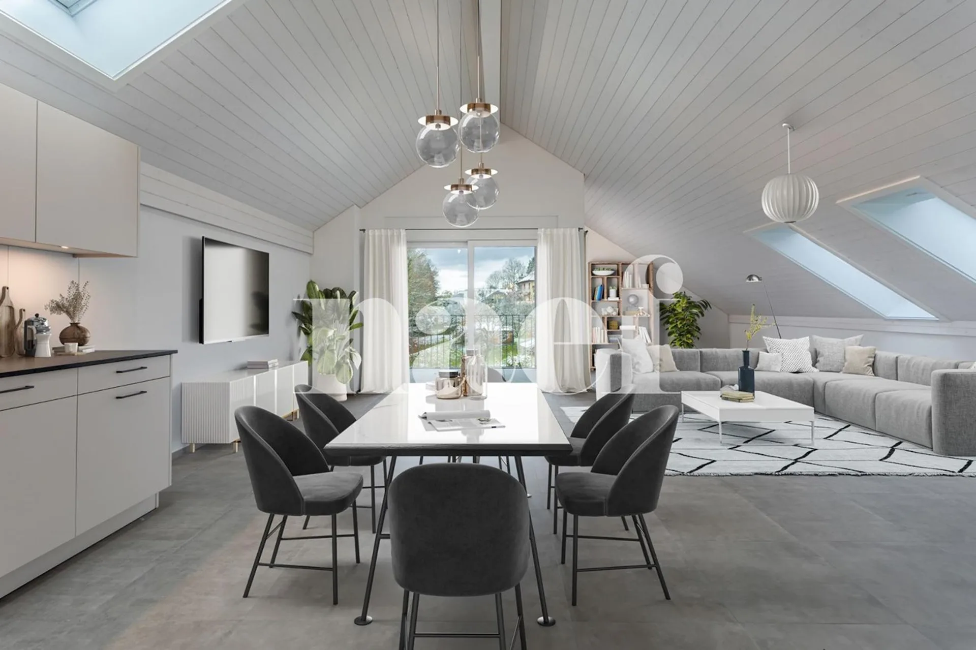 Prächtige 4.5-Zimmer-Wohnung im Dachgeschoss mit Loggia in St-Aubin zum Verkauf